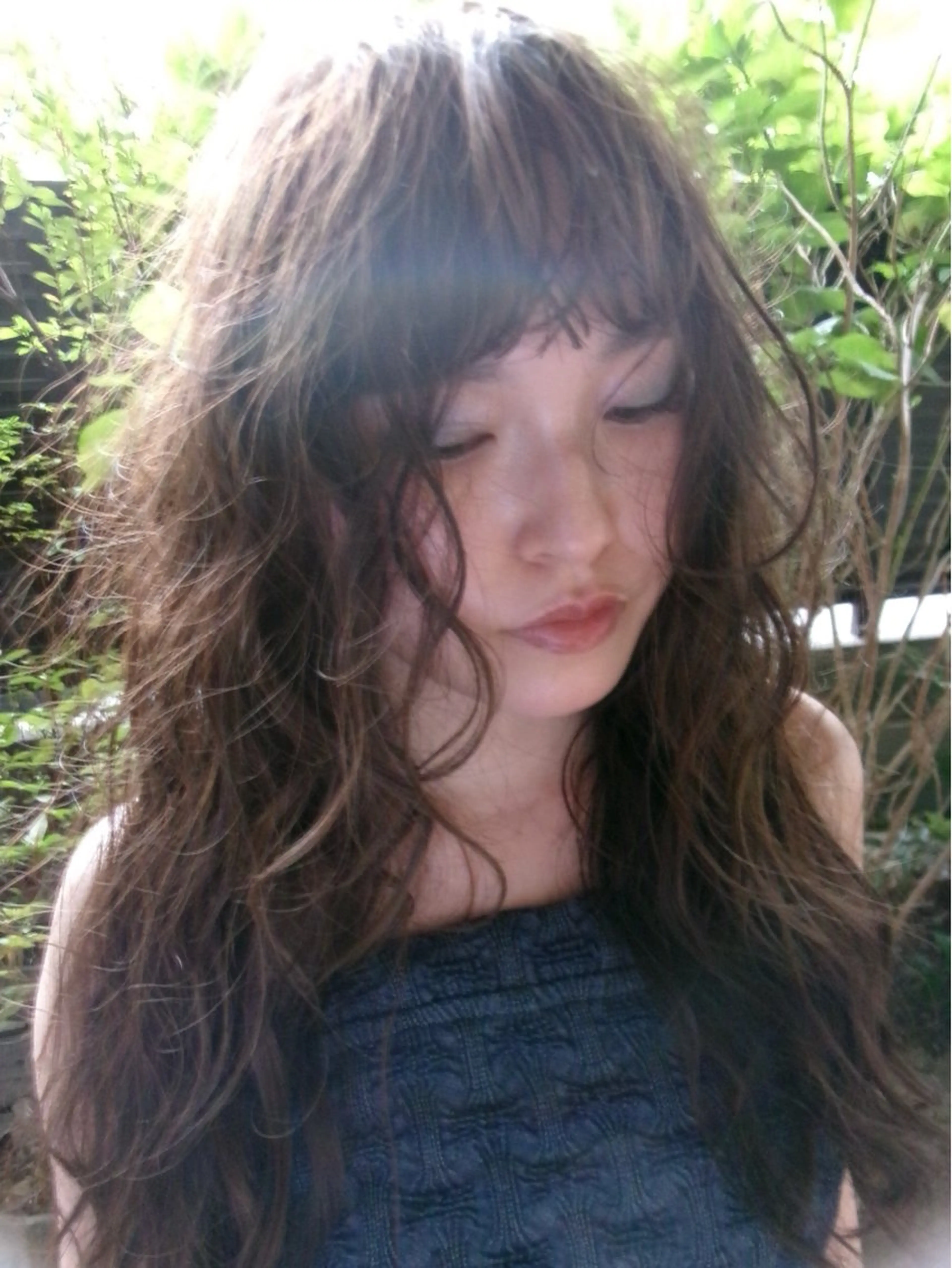 セミロング デザインカット/ パーマ/nanaのヘアスタイル