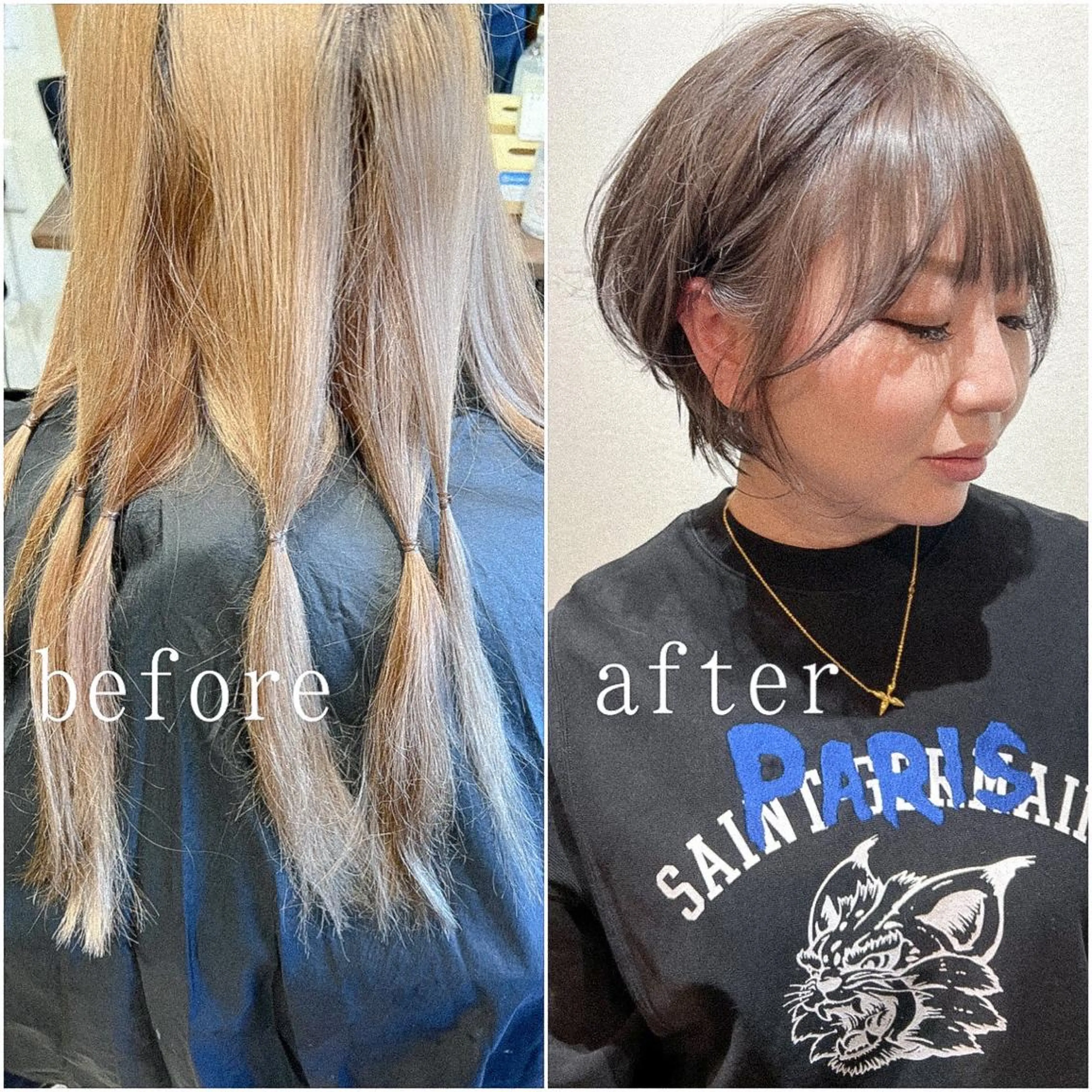 ショート カラー グレージュ カラーパティシエ facce🌼ikoのヘアスタイル