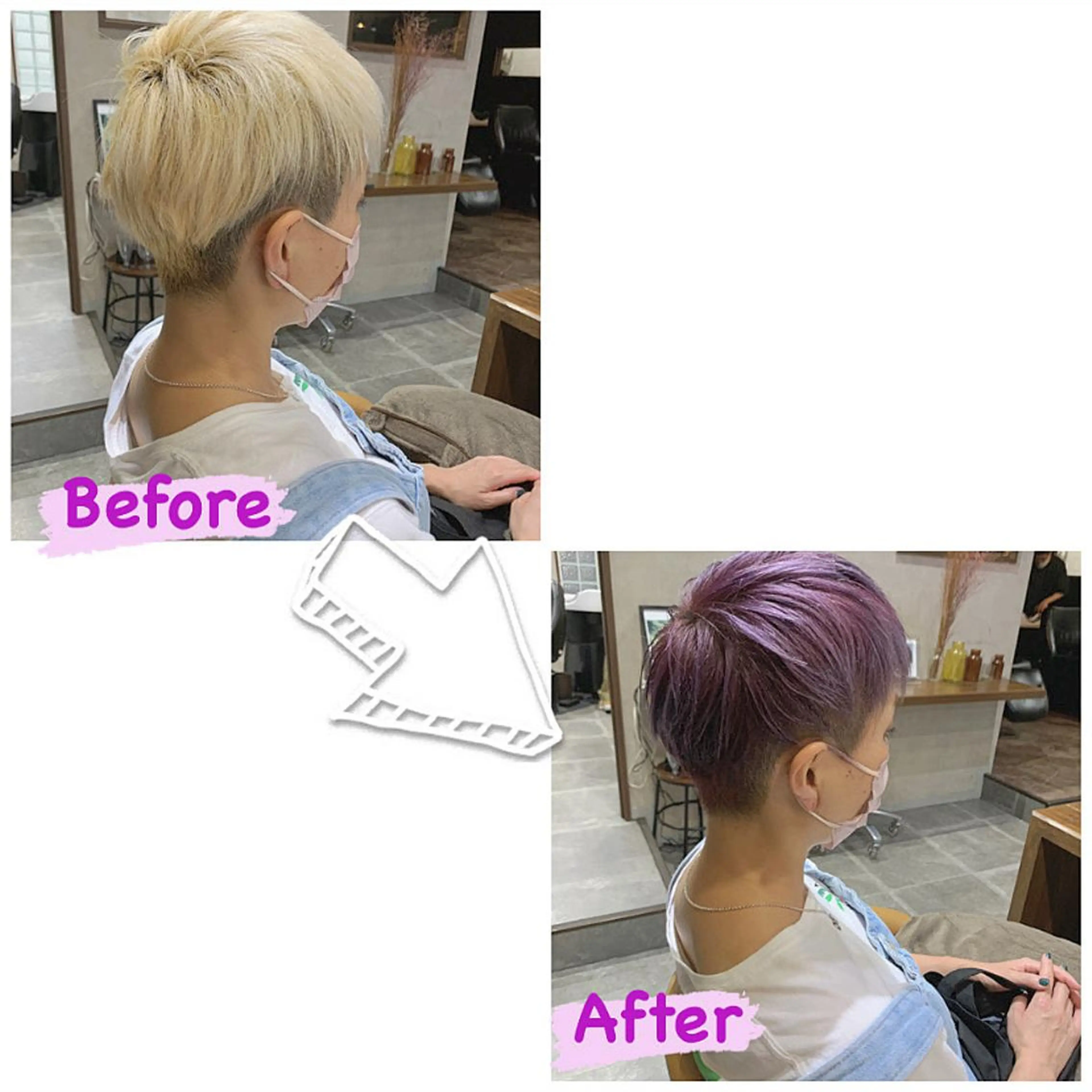 ショート カラー enx天王町店 伊藤　愛央のヘアスタイル