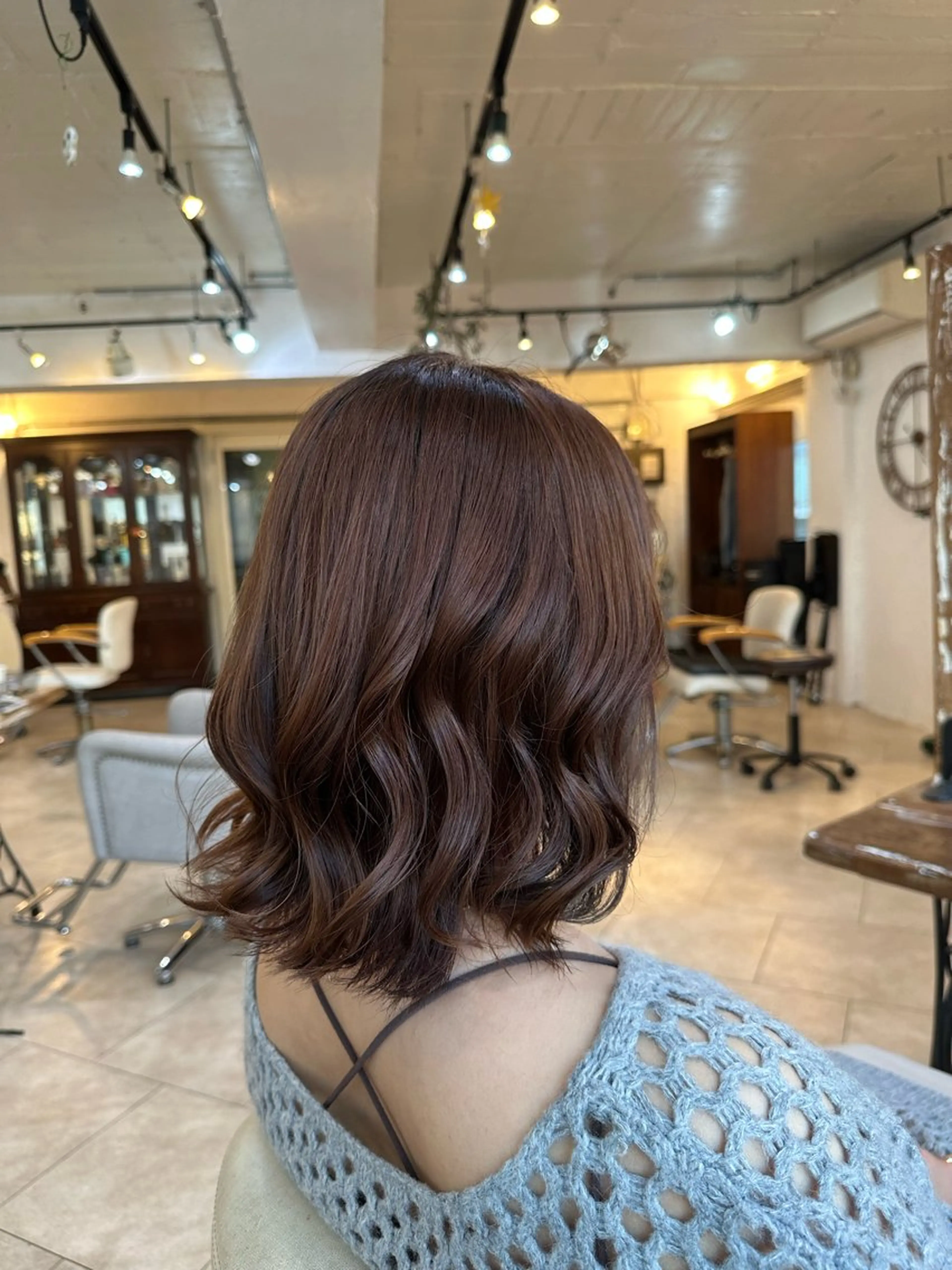 ミディアム カラー ブラウンカラー ピンクカラー ピンクブラウン スパイキー/ ピンパーマ/緑川雄也のヘアスタイル