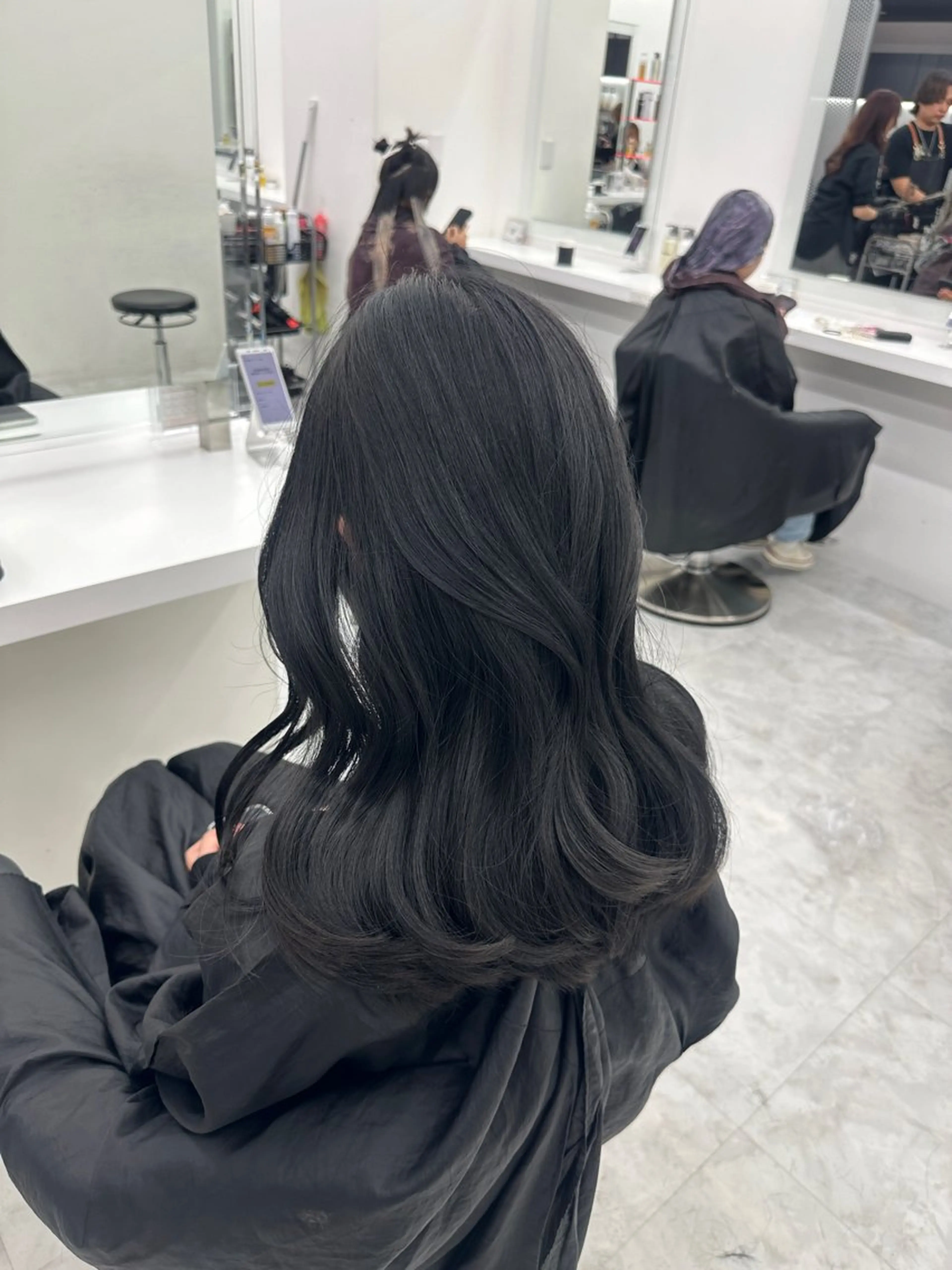 ロング カラー パーマ ヘアアレンジ メンズ キッズ ♥️韓国ヘア レイヤー♥️ゆりのヘアスタイル