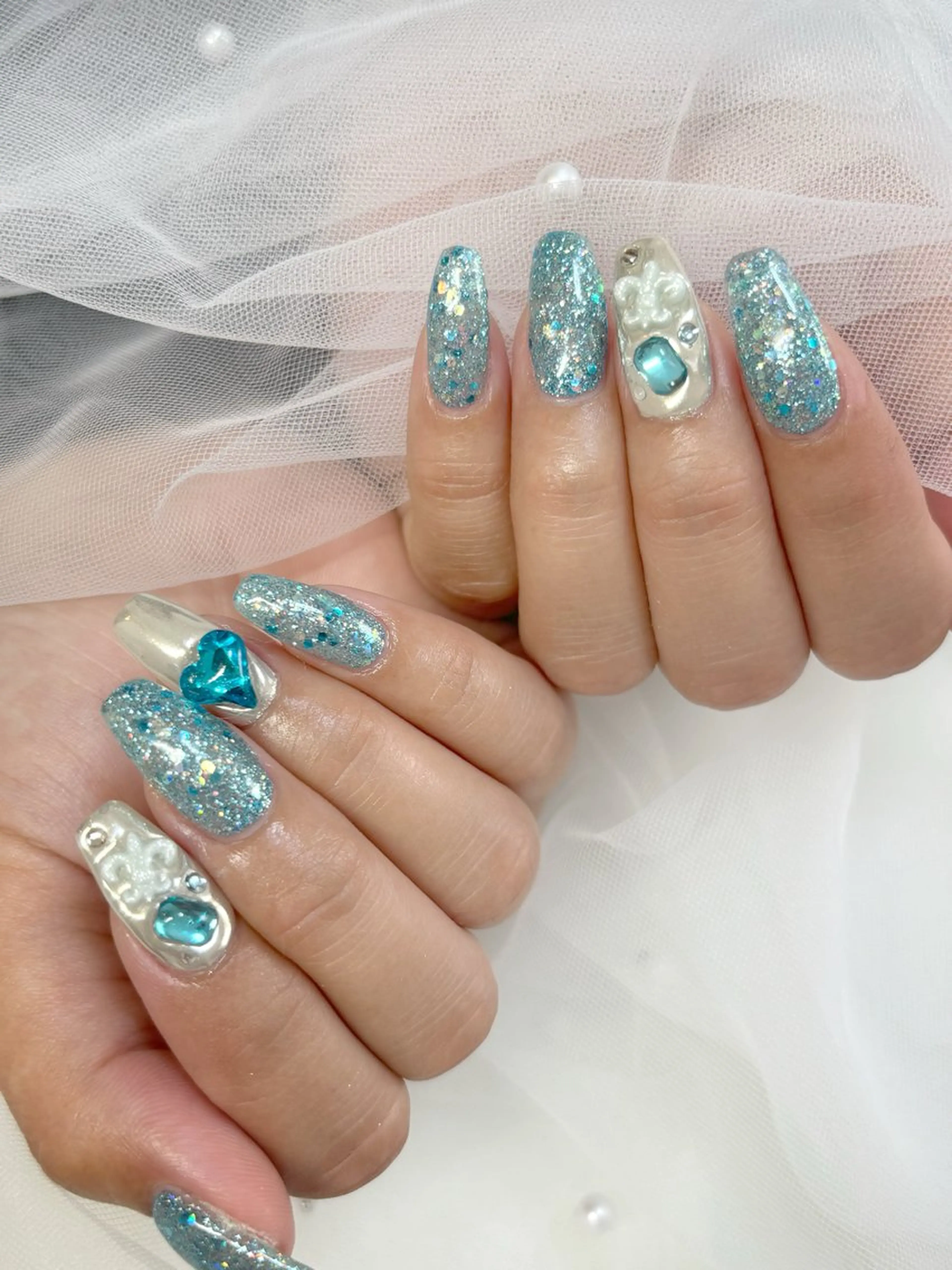 ネイル 持ち込み 夏ネイル ハンドネイル YM nailのネイルデザイン