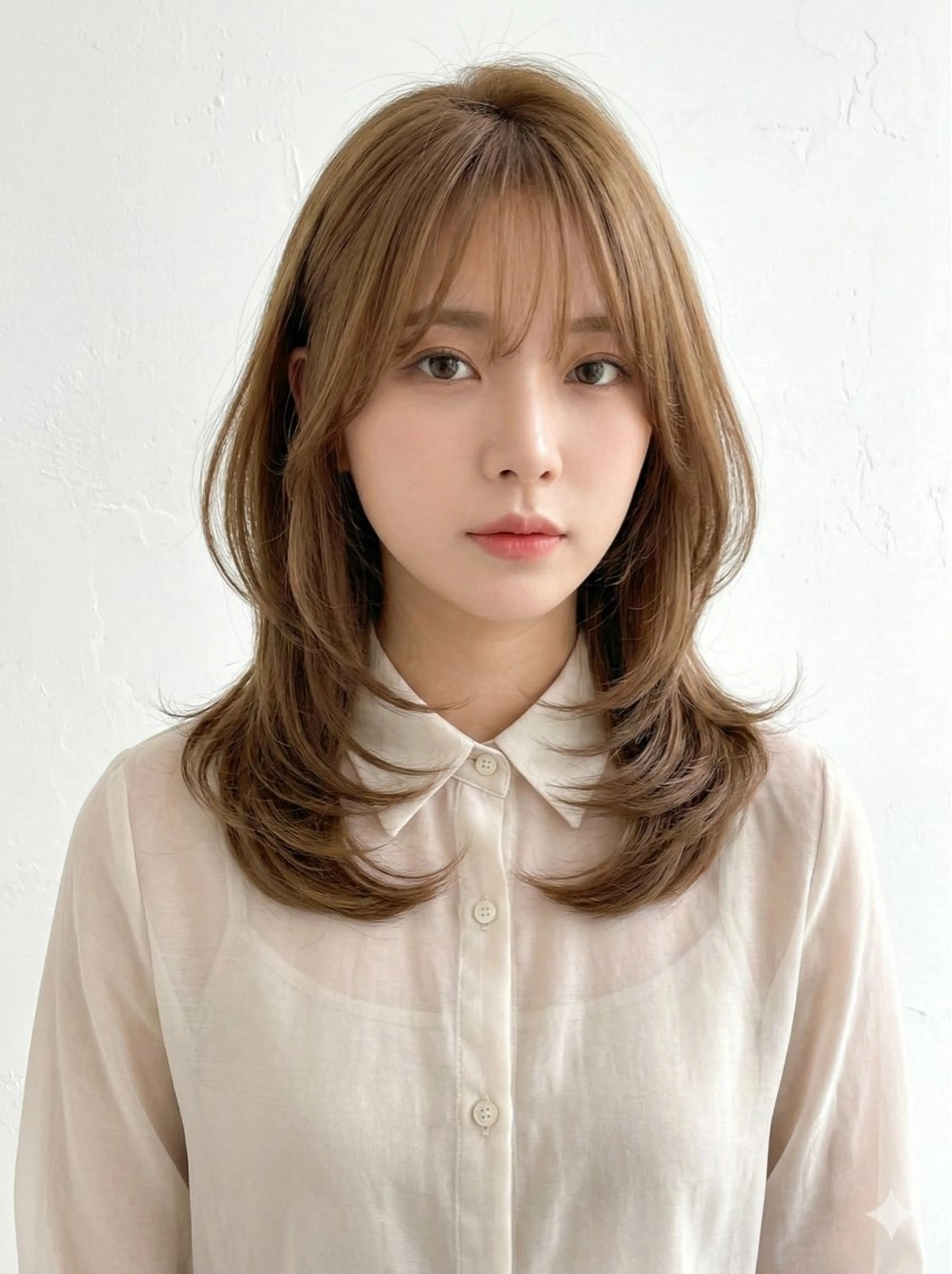 セミロング レイヤーカット カット ヘアカラー little心斎橋所属・美髪/髪質改善/ カラー/シャケのヘアスタイル