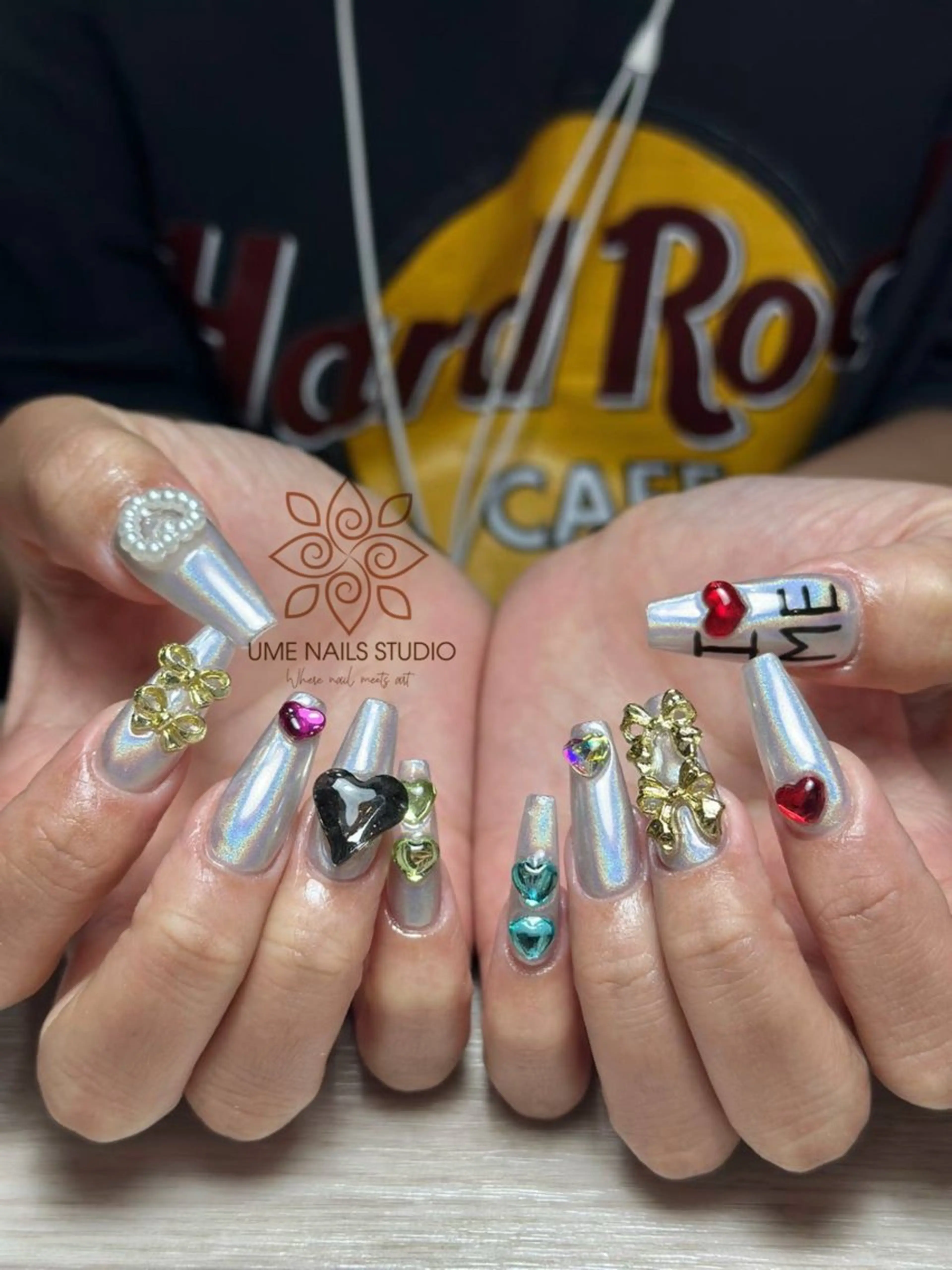 ネイル チークネイル クリアネイル ガーリー キラキラネイル 韓国ネイル Ume Nail Studioのネイルデザイン