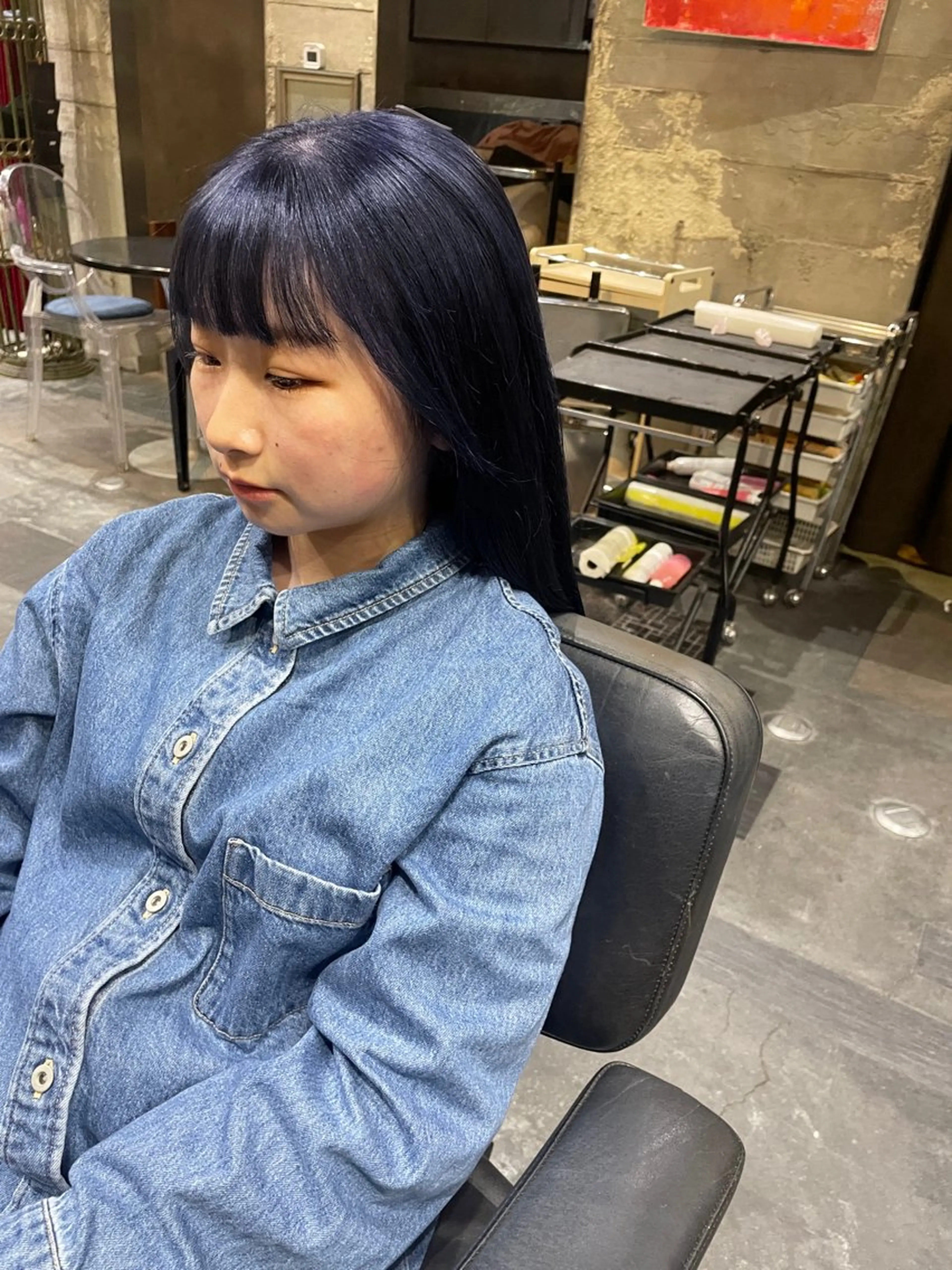 セミロング カラー ヘアカラー ブリーチ＆縮毛矯正 🧸tomoki🧸のヘアスタイル