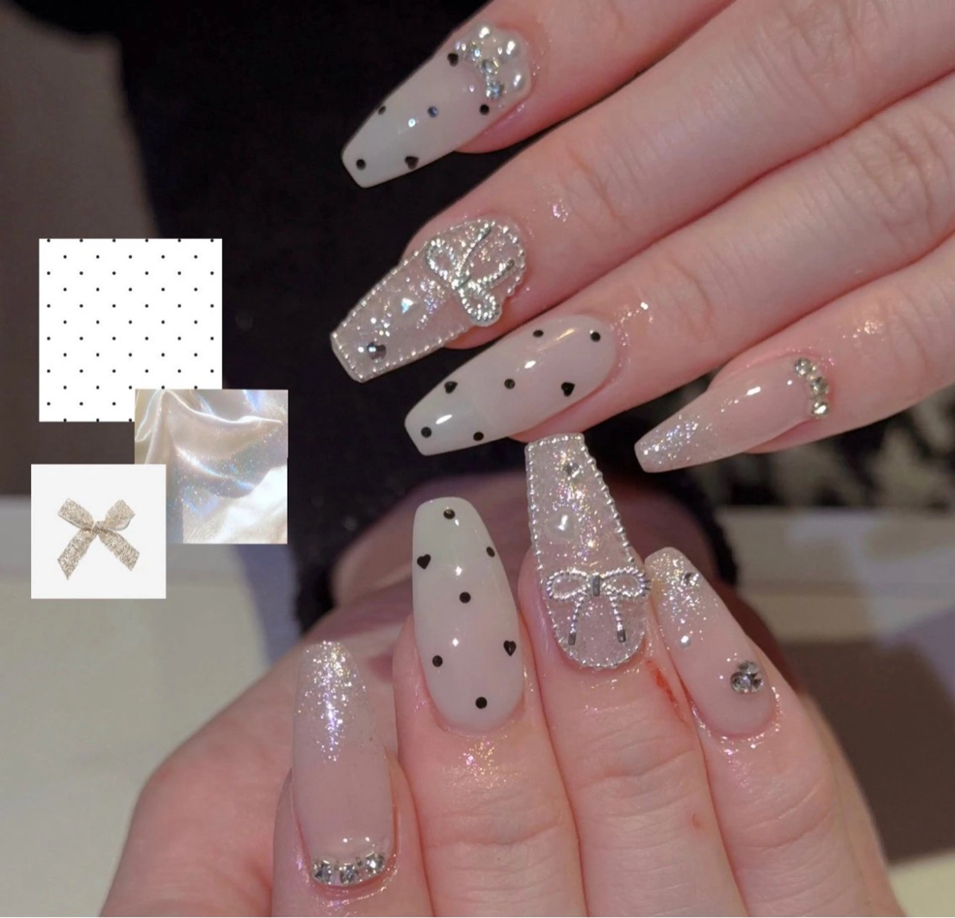 ネイル チークネイル 長さ出し フレンチネイル ガーリー ハート ハンドネイル ハンドケア Sun Nail 池袋のネイルデザイン