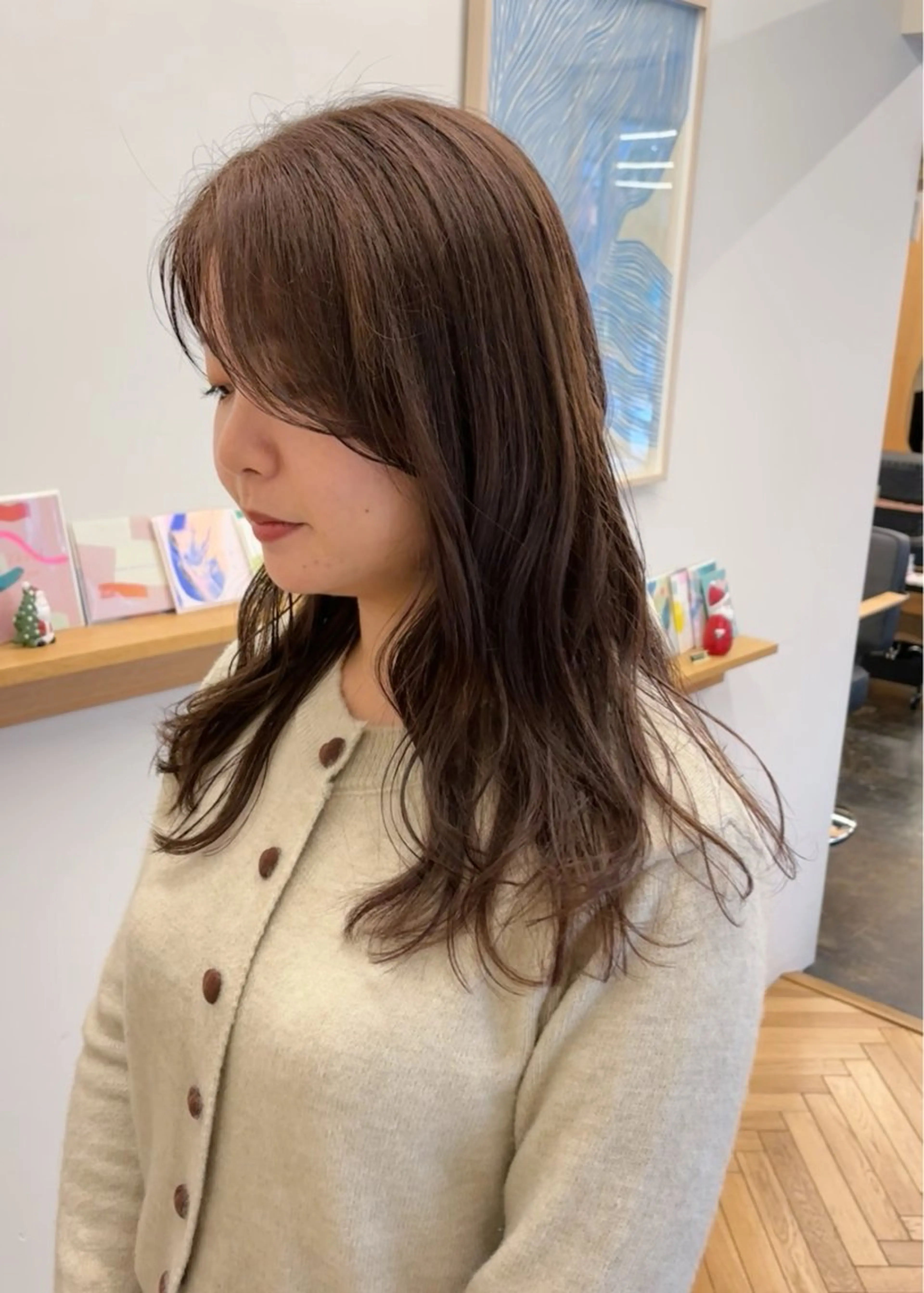 ロング カラー ベージュカラー ブリーチ ラベンダーカラー 西山 紗耶香🪽 透明感カラー/ボブのヘアスタイル