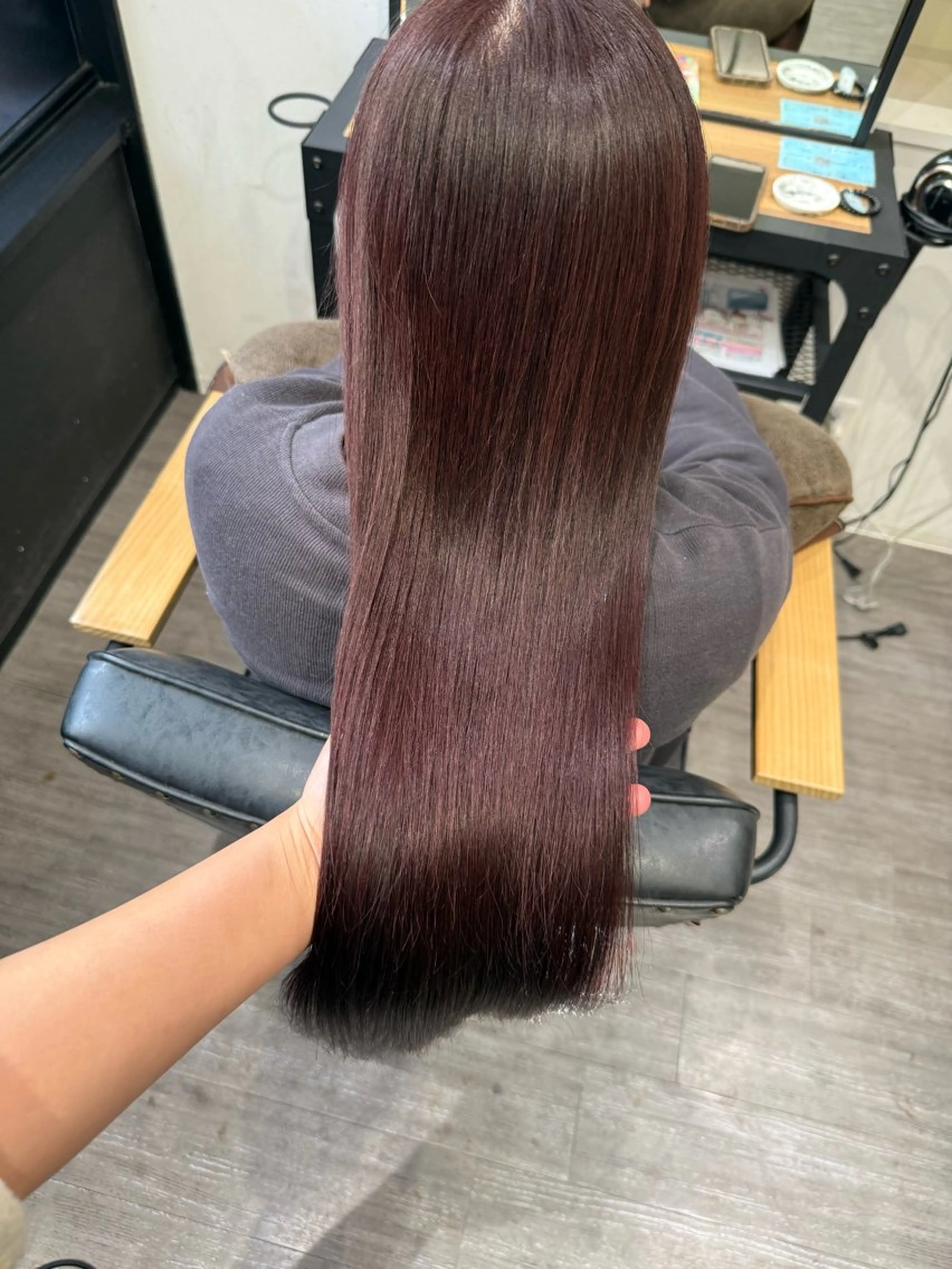 ロング カラー ピンクカラー ローズカラー カット ヘアカラー トリートメント 艶髪レイヤー上田 紗也🇰🇷💗のヘアスタイル