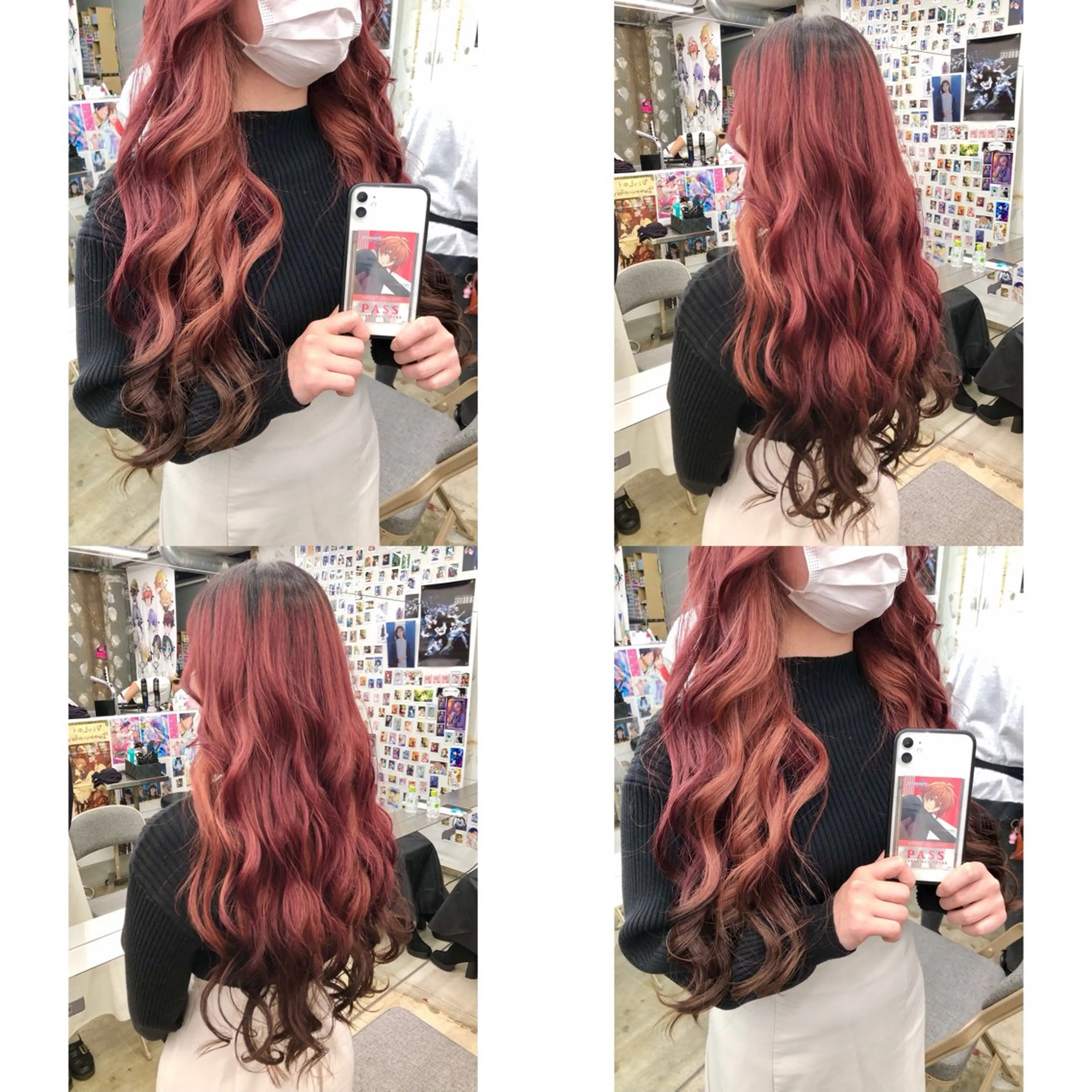 ロング カラー ブリーチ ブラウンカラー ケアブリーチ ダークブラウン インナーカラー 推しカラー✨ オタク美容師ユウカのヘアスタイル