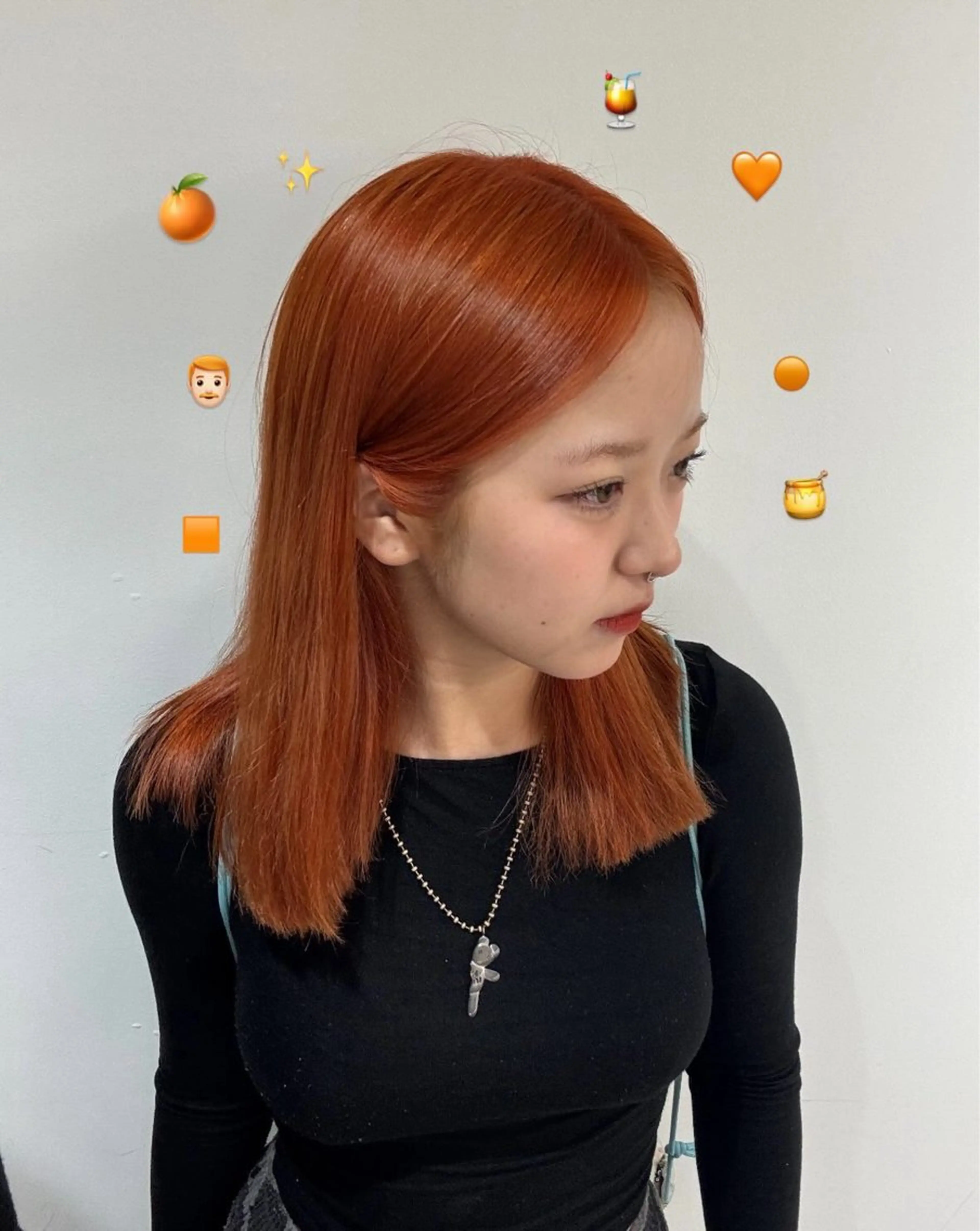 セミロング トリートメント ハイトーン/渋谷/ haruka🪄🖤のヘアスタイル