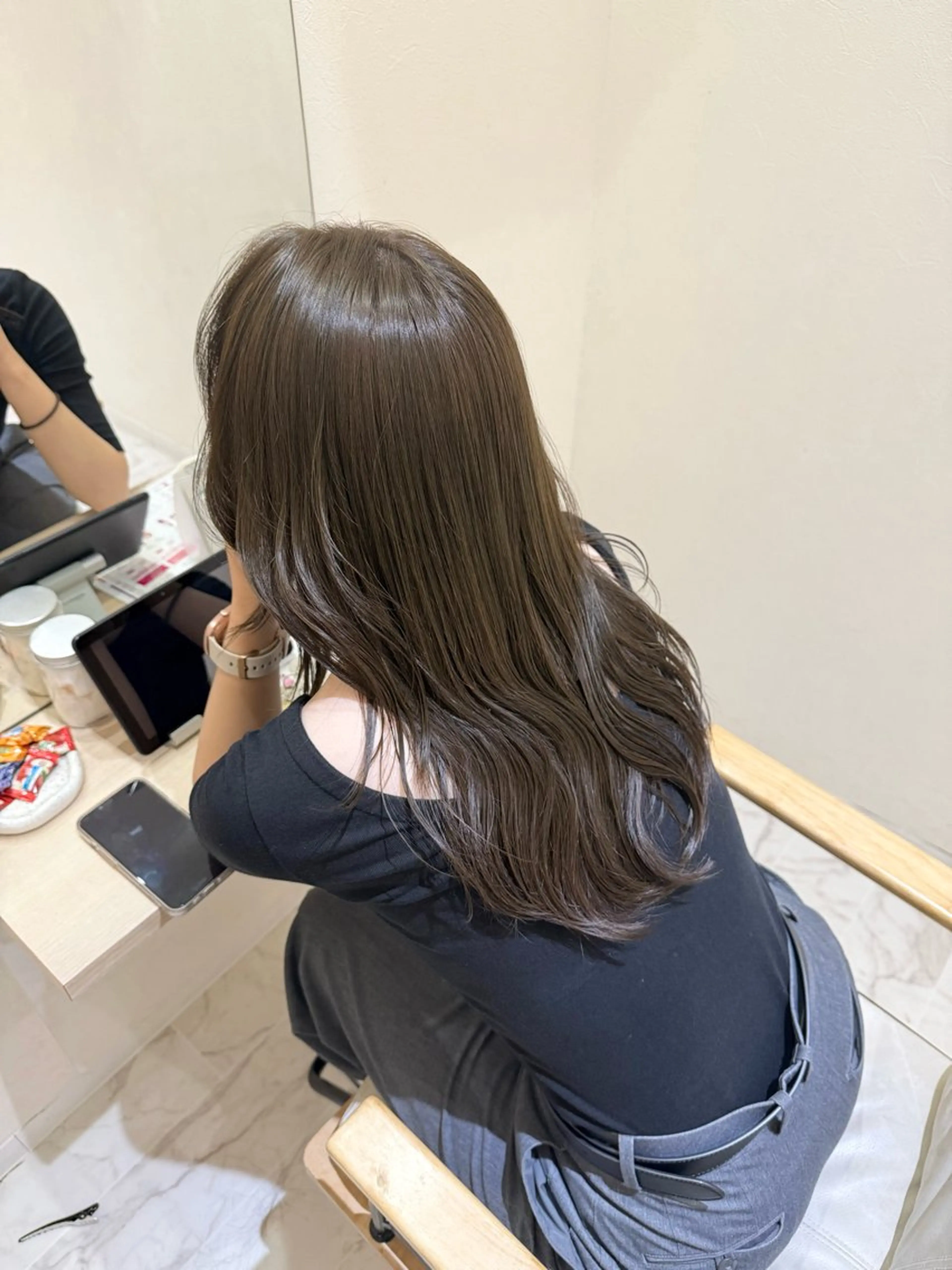 ロング カット ヘアカラー トリートメント 【ボブ/透明感カラー 】🎀上村美緒🎀のヘアスタイル