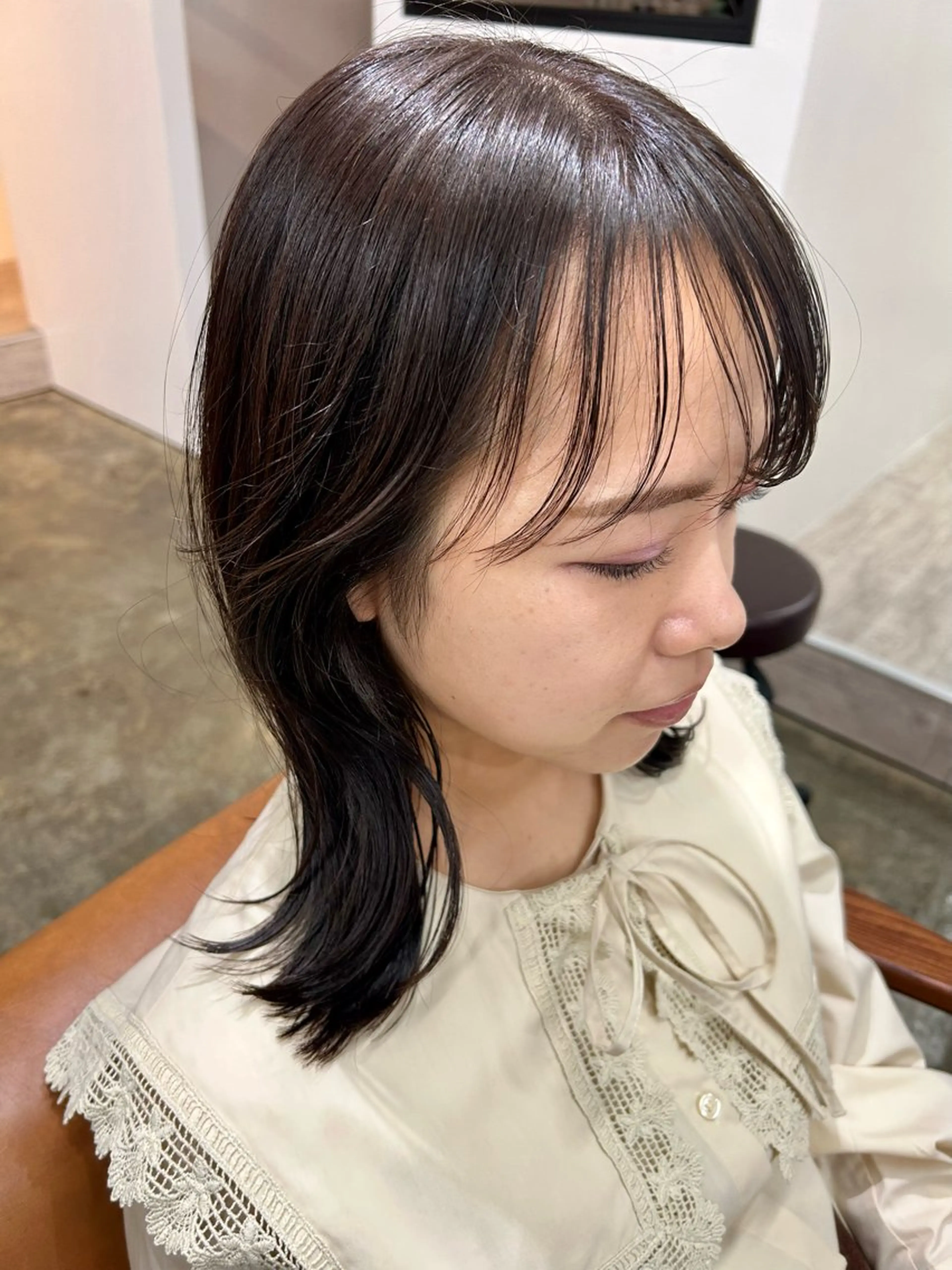 ミディアム スギ リンカのヘアスタイル