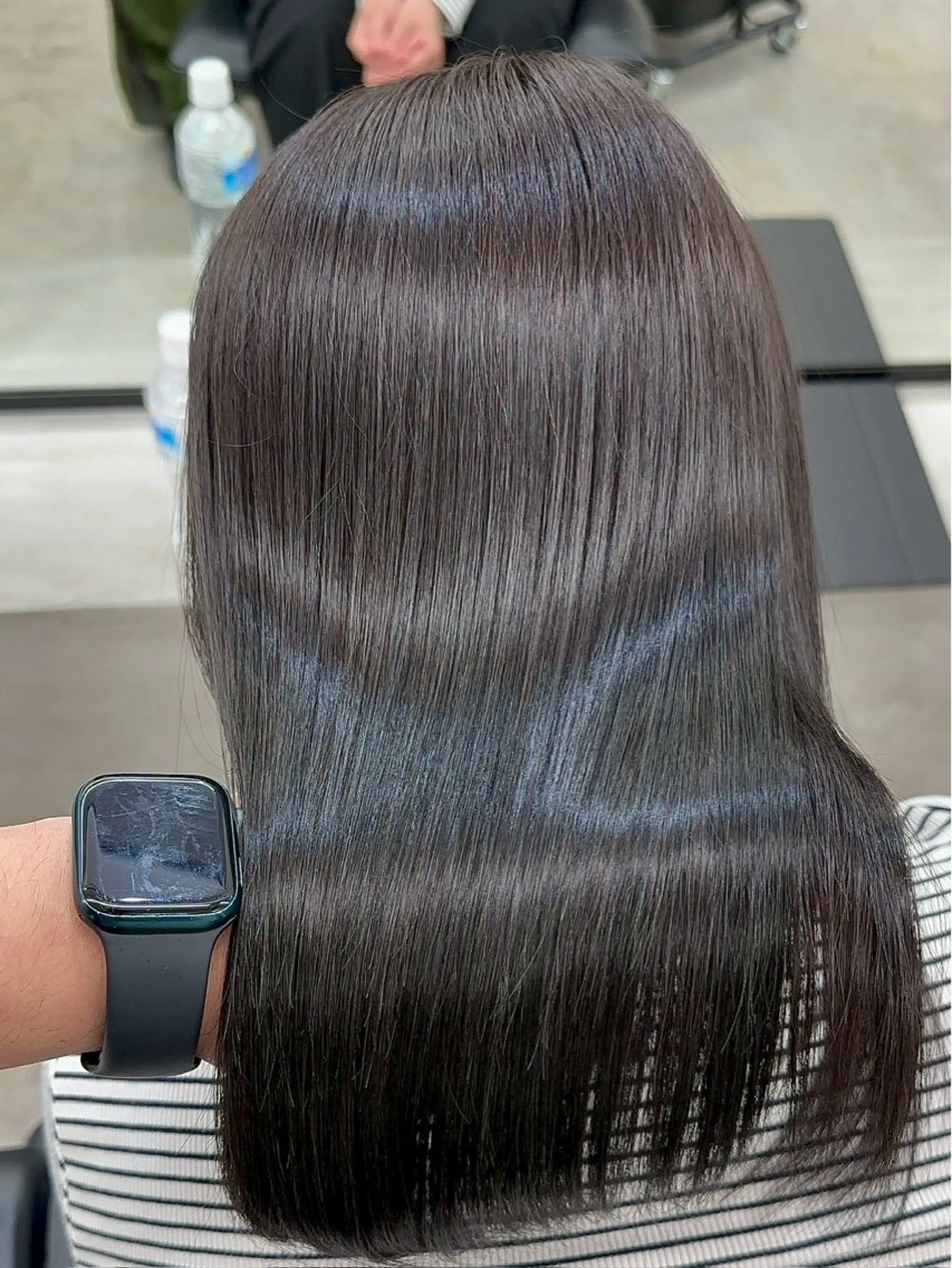 セミロング 髪質改善 縮毛矯正 トリートメント 酸熱トリートメント トリートメント カラーモデル募集 ✨🤍モモハ🤍✨のヘアスタイル