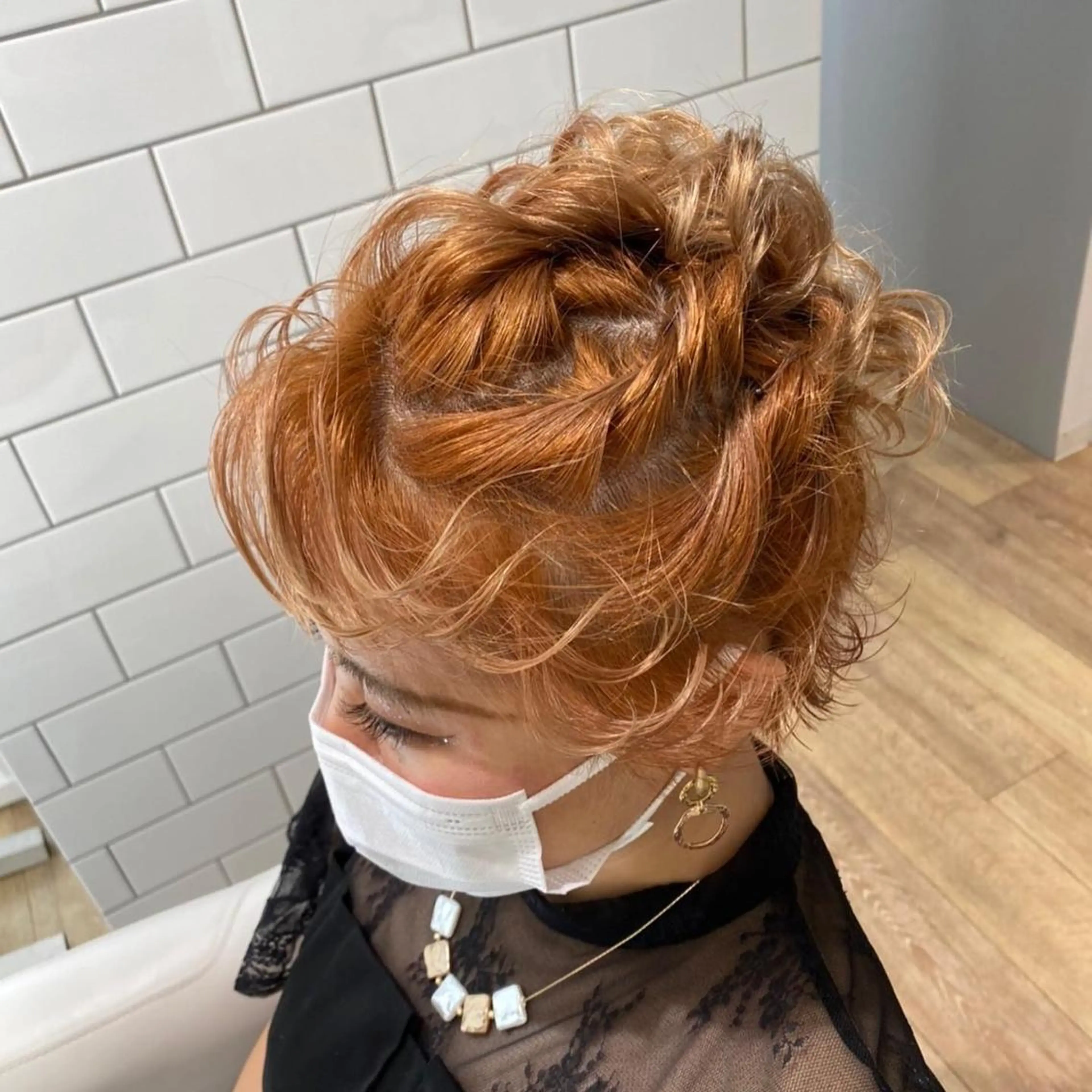 セミロング カラー ヘアアレンジ 結婚式・ブライダル ✨🌿大人可愛い愛さ れhair🌿✨松本のヘアスタイル