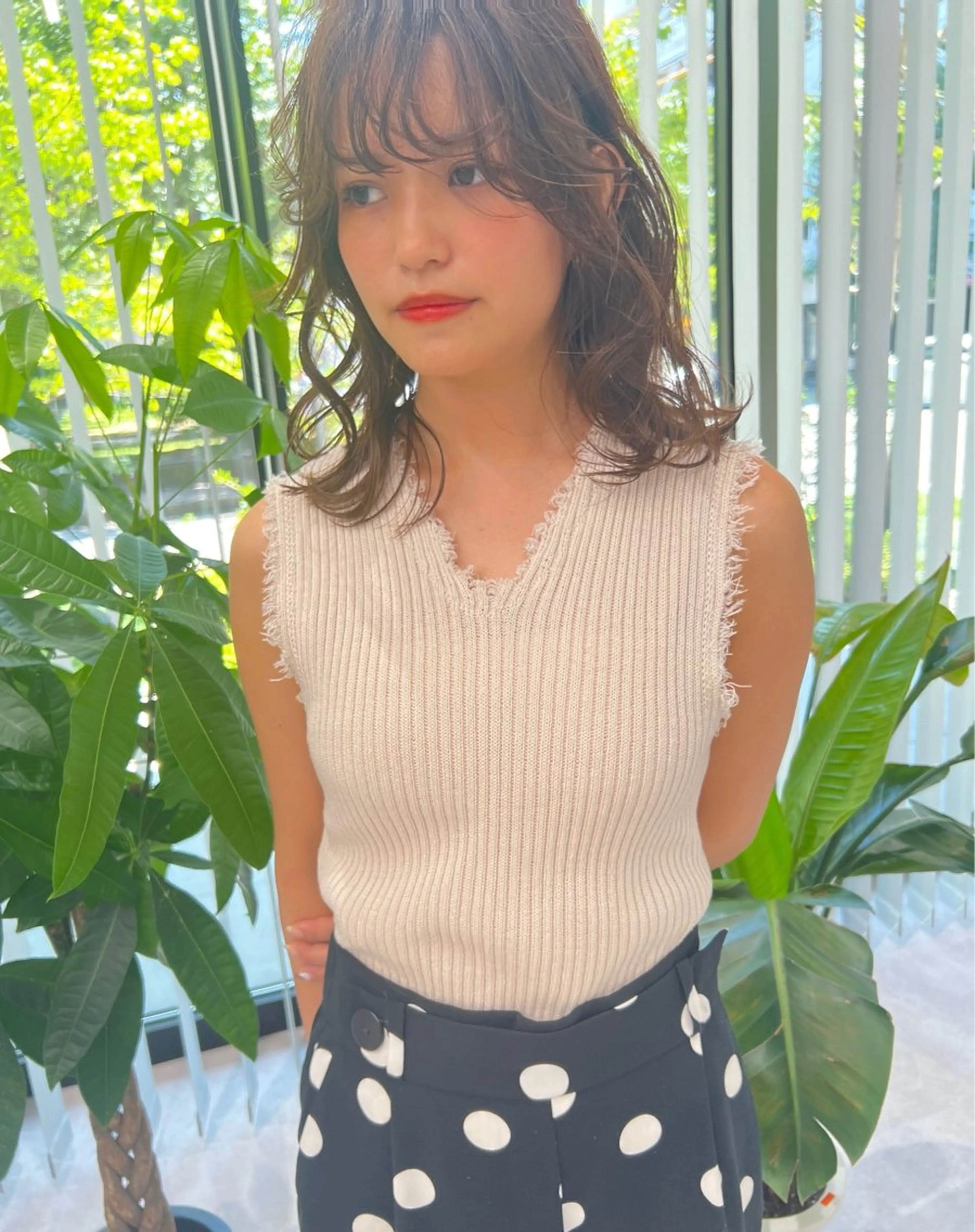 ミディアム ボブ 髪質改善 韓国風ヘア レイヤーカット 縮毛矯正 カット ヘアカラー トリートメント suii..hair designのヘアスタイル