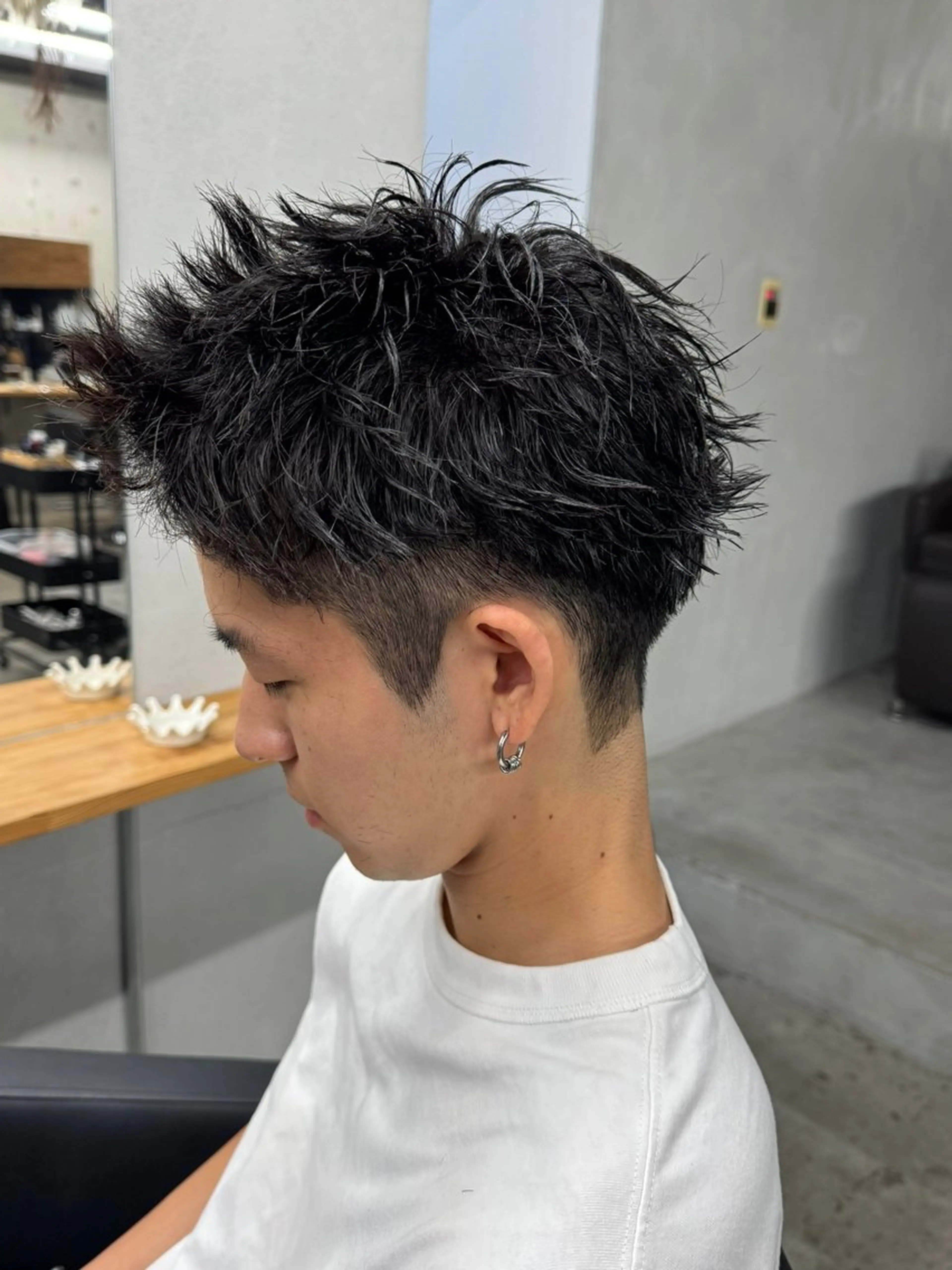 メンズ カット パーマ アキト/ メンズ/透明感暗髪のヘアスタイル