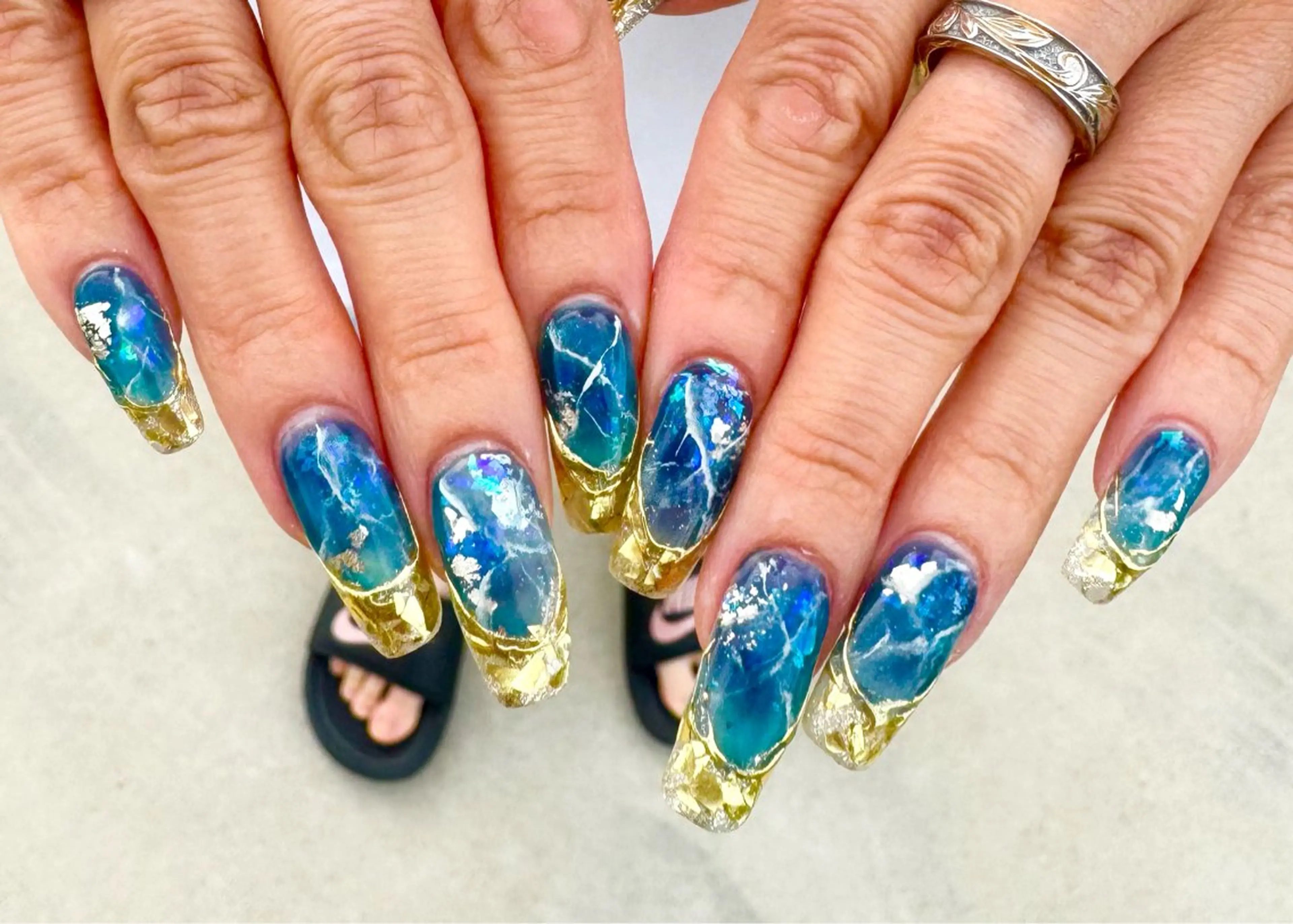 ネイル アートネイル フレンチネイル ジェルネイル グラデーション キラキラネイル ネイルサロン Laque.のネイルデザイン