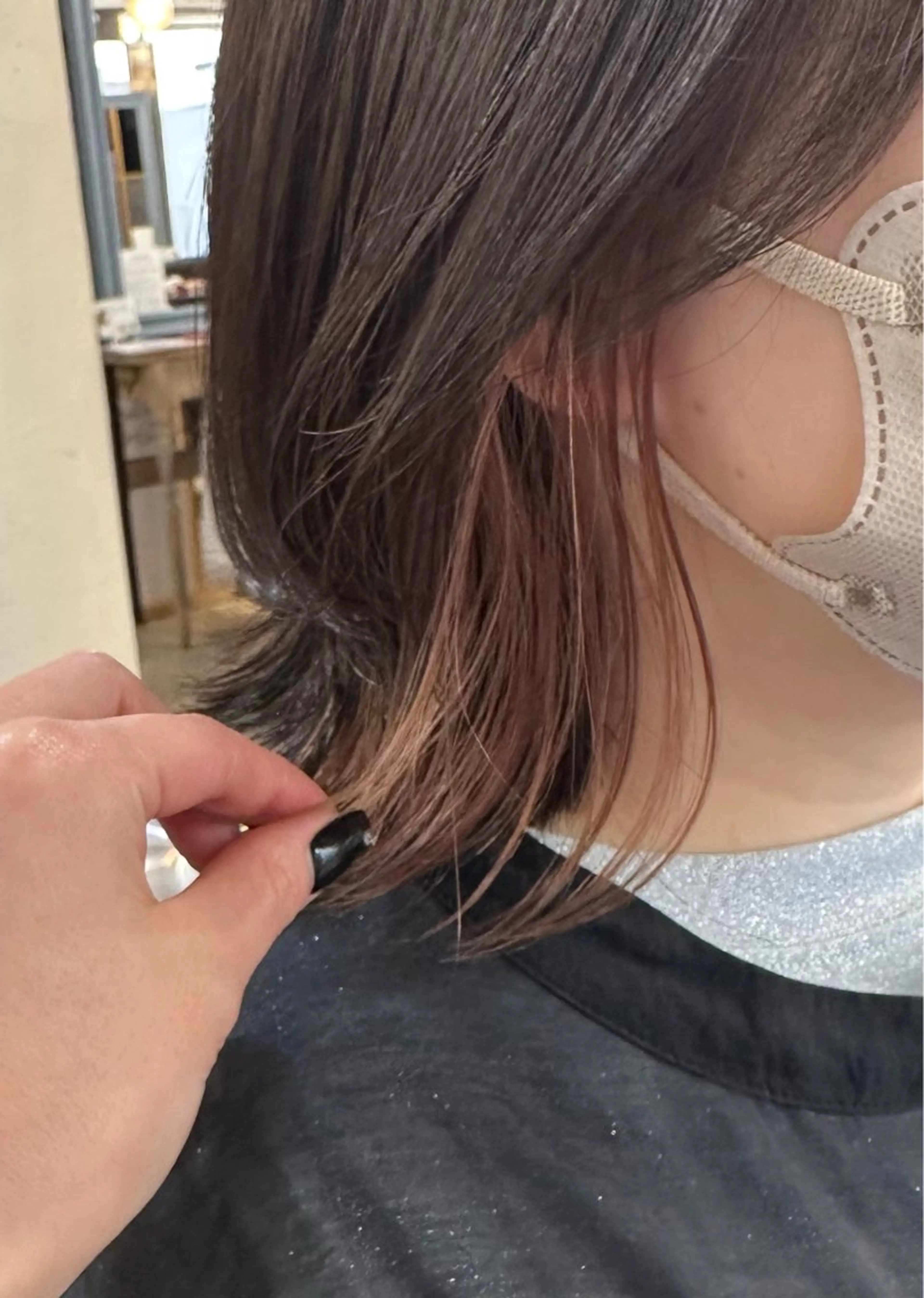 ミディアム トリートメント レイヤー/顔周り 田山　穂波のヘアスタイル