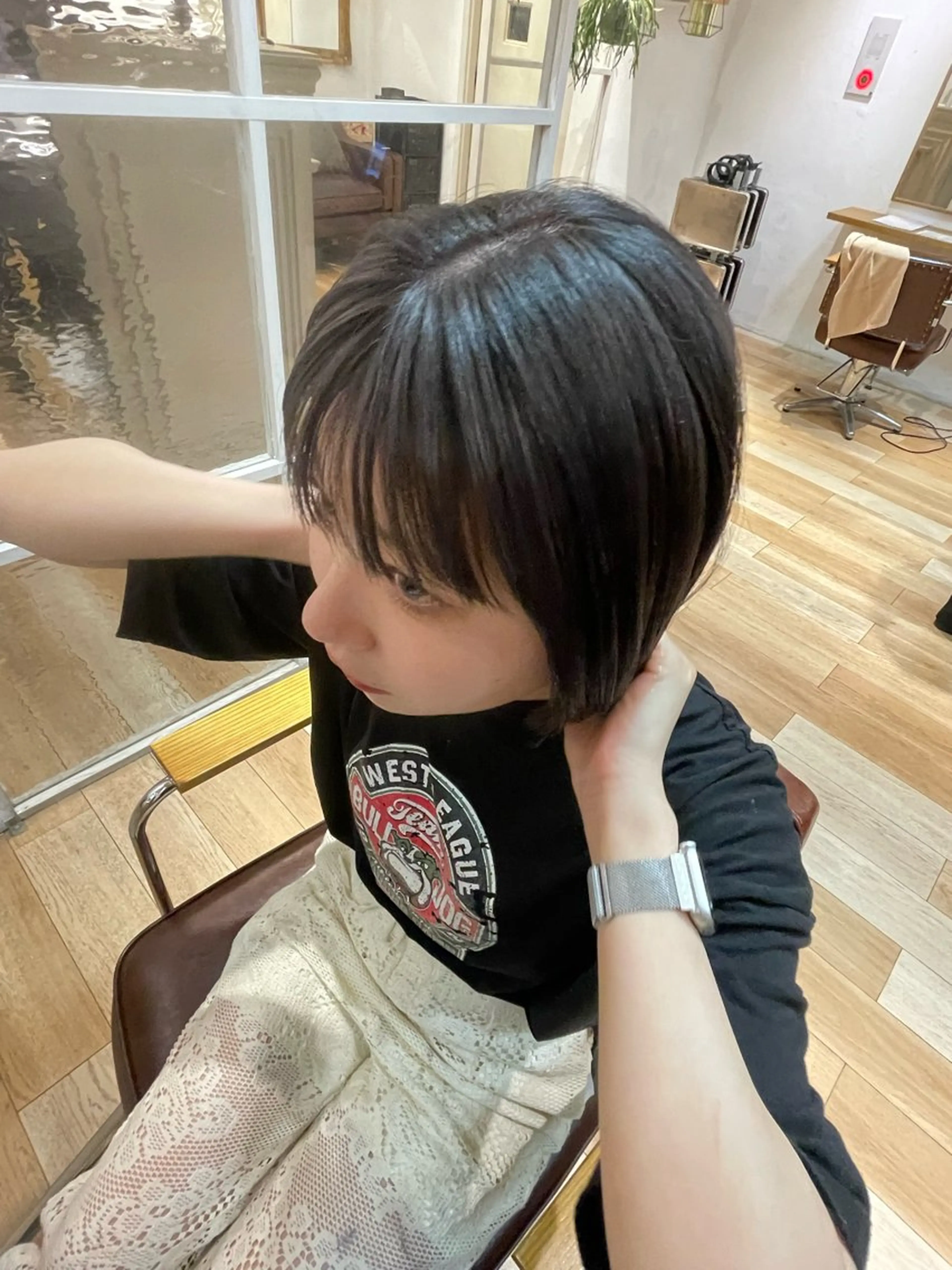 ミディアム カラー ベージュカラー ブリーチ ブラウンカラー ショコラブラウン 透明感カラー 🌙suwa🌙 /ショートカットのヘアスタイル