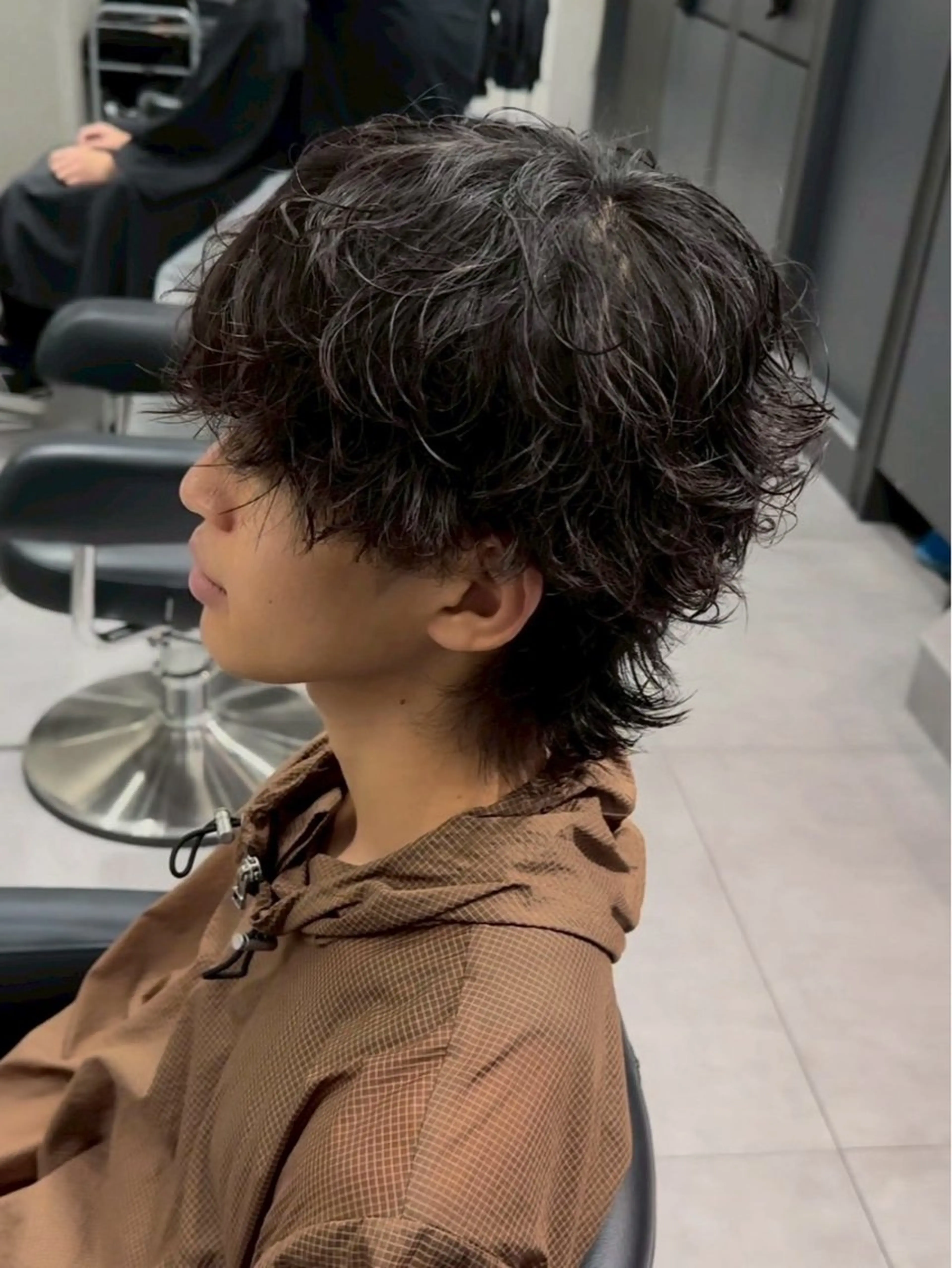 ミディアム パーマ カット パーマ 山中 翔平のヘアスタイル