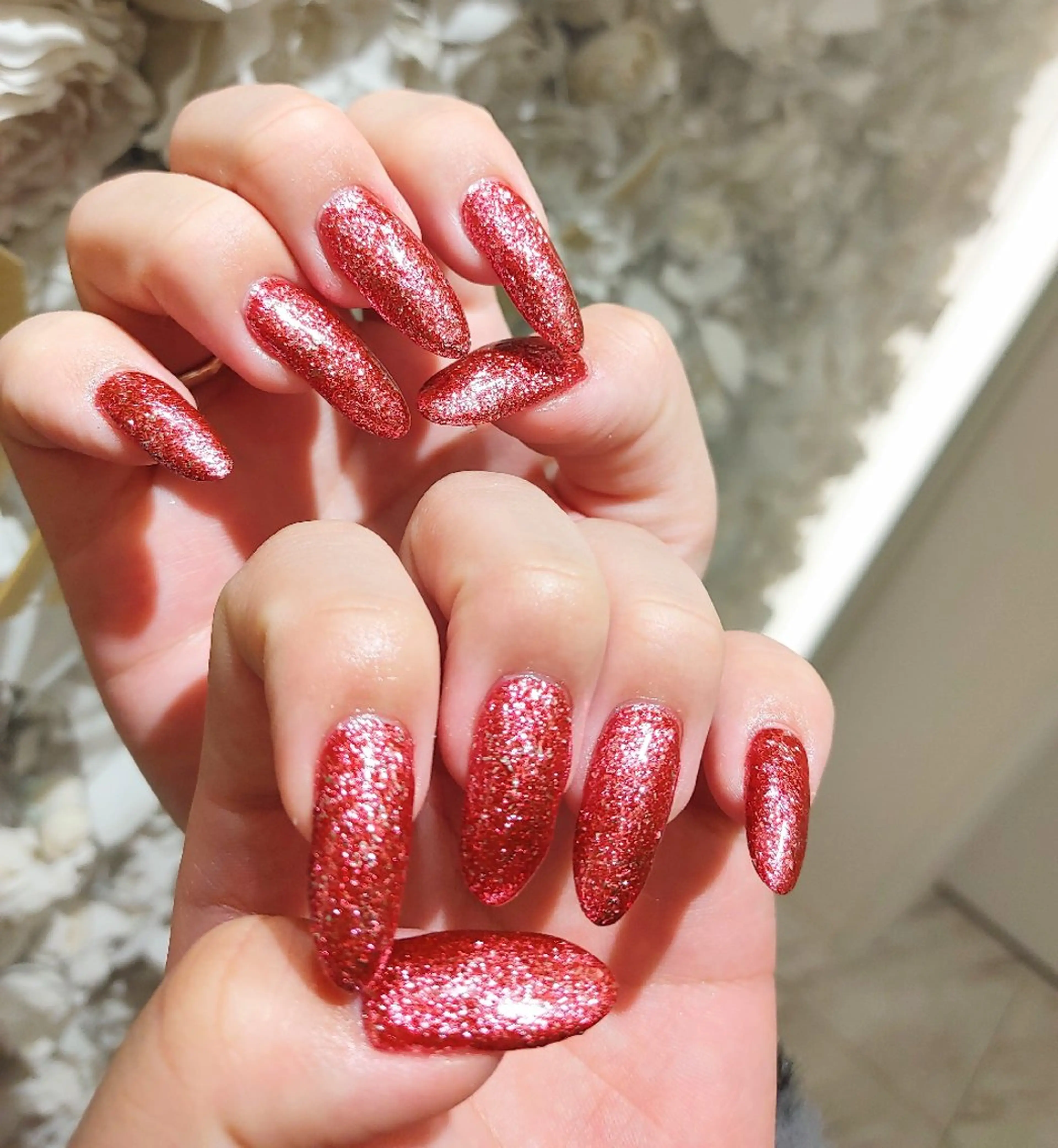 ネイル ラメ(グリッター) ハンドネイル La Luna アヤカのネイルデザイン