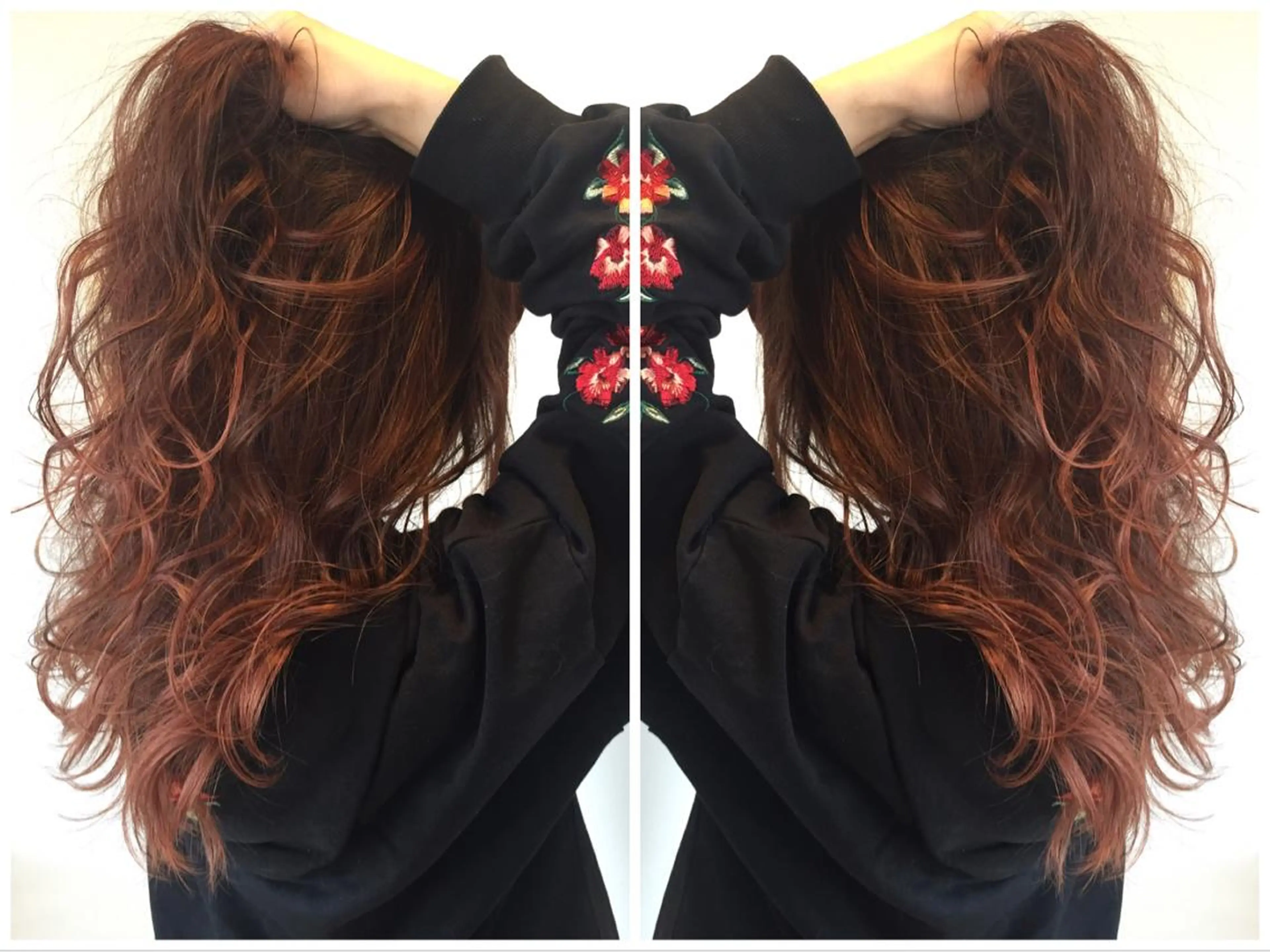 ロング アッシュ ハイライト 銀座/髪質改善カラー 酸性ストレート🍎のヘアスタイル