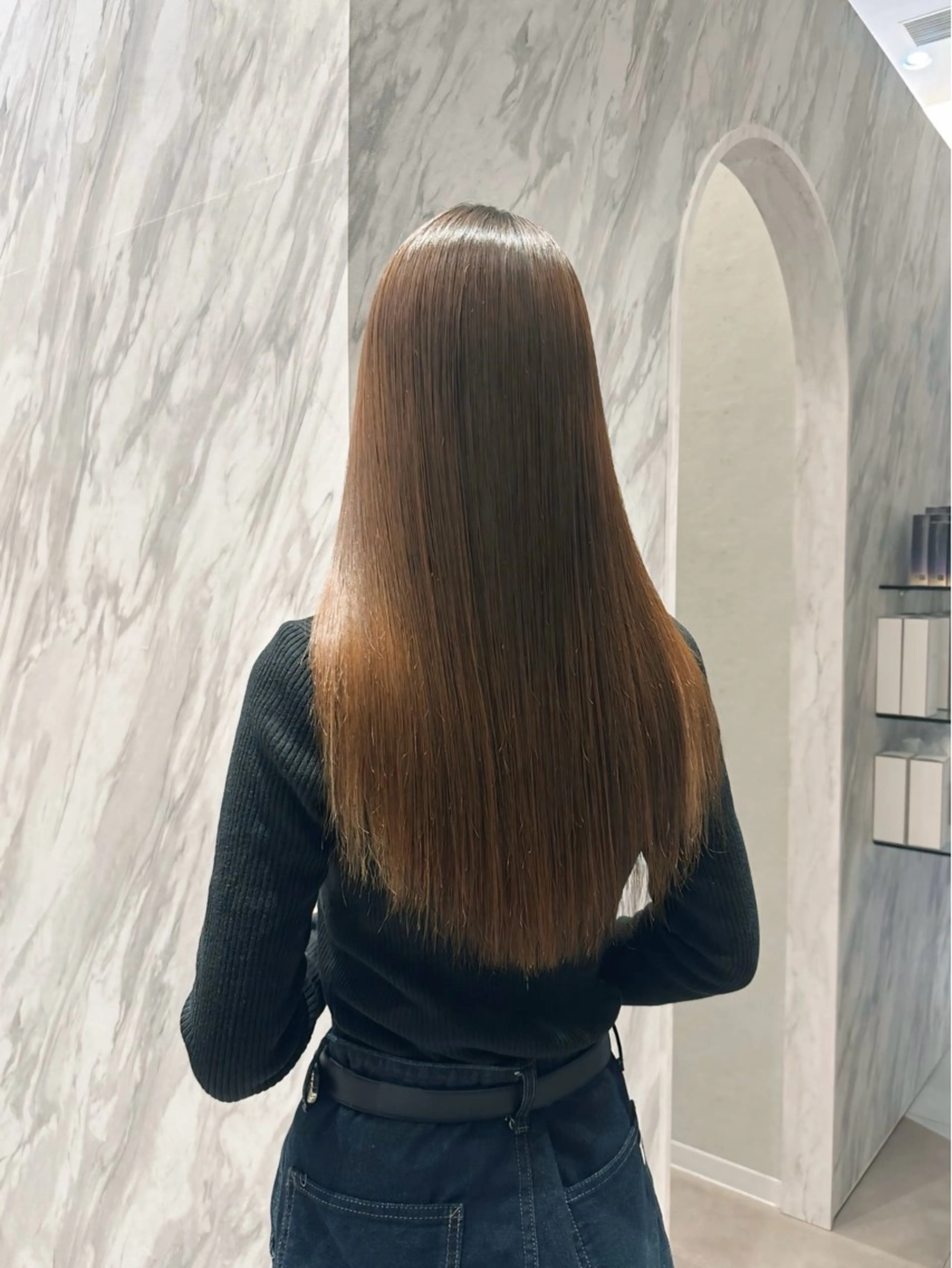 ロング 縮毛矯正 西宮ガーデンズ k-two土田陸登のヘアスタイル