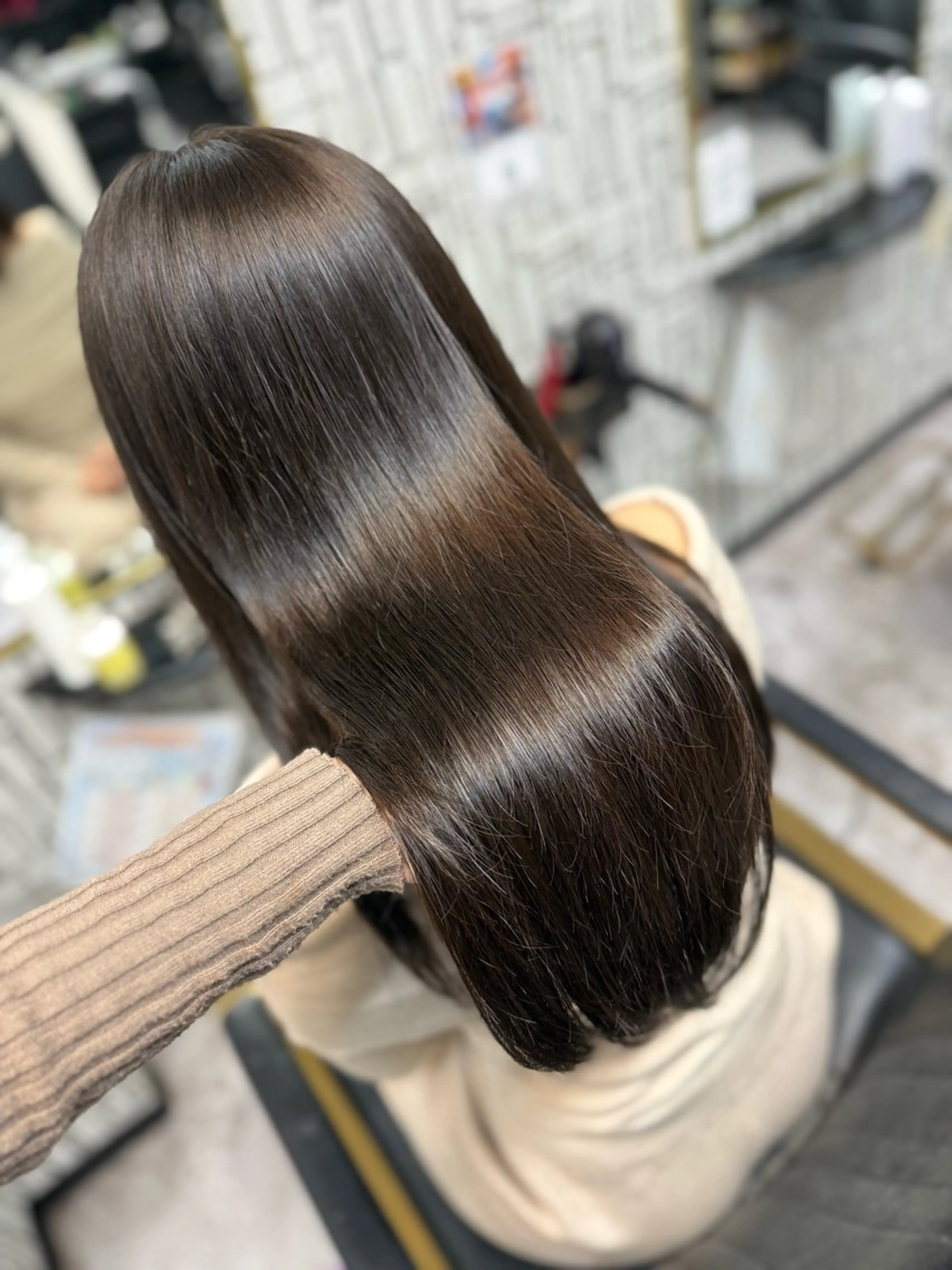 ロング 髪質改善 ヘアカラー arose久留米所属・山中 莉乃のヘアスタイル