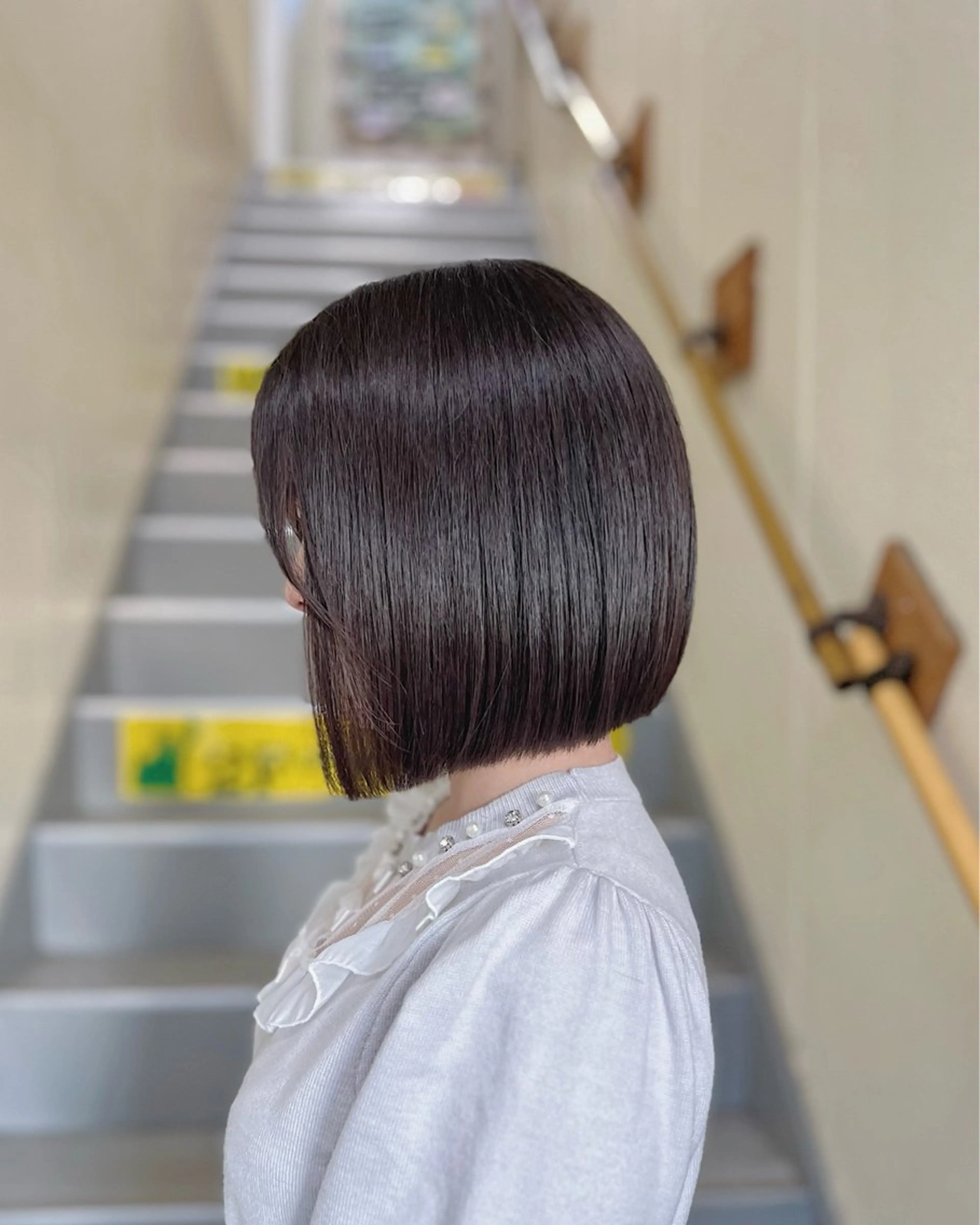 ミディアム カット ヘアカラー トリートメント リバティークルー初石店所属・ボブ/レイヤー/美髪 矯正/澁谷礼一のヘアスタイル