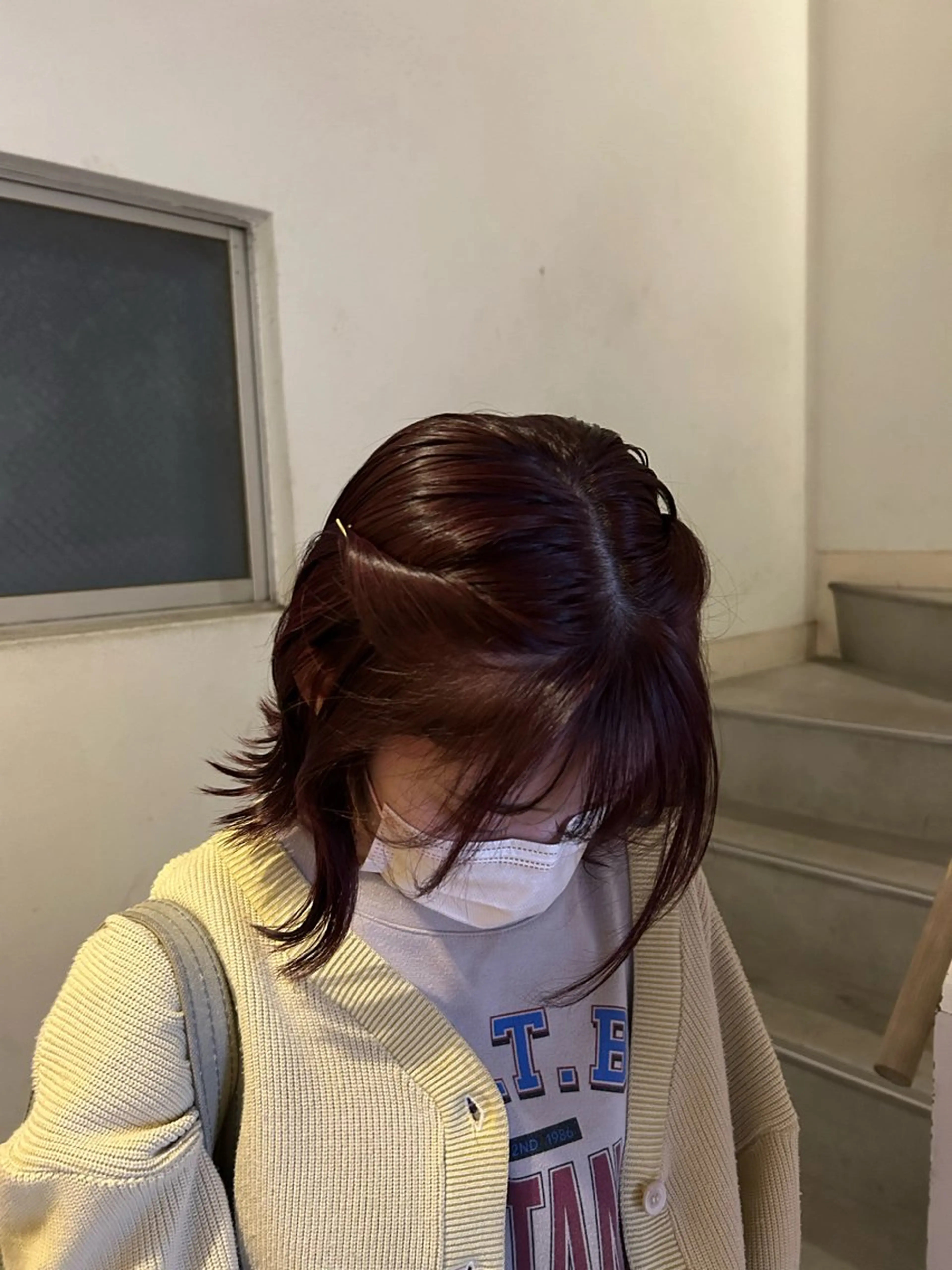 ミディアム カラー ヘアアレンジ 愛結 暖色カラー🎀🩰のヘアスタイル