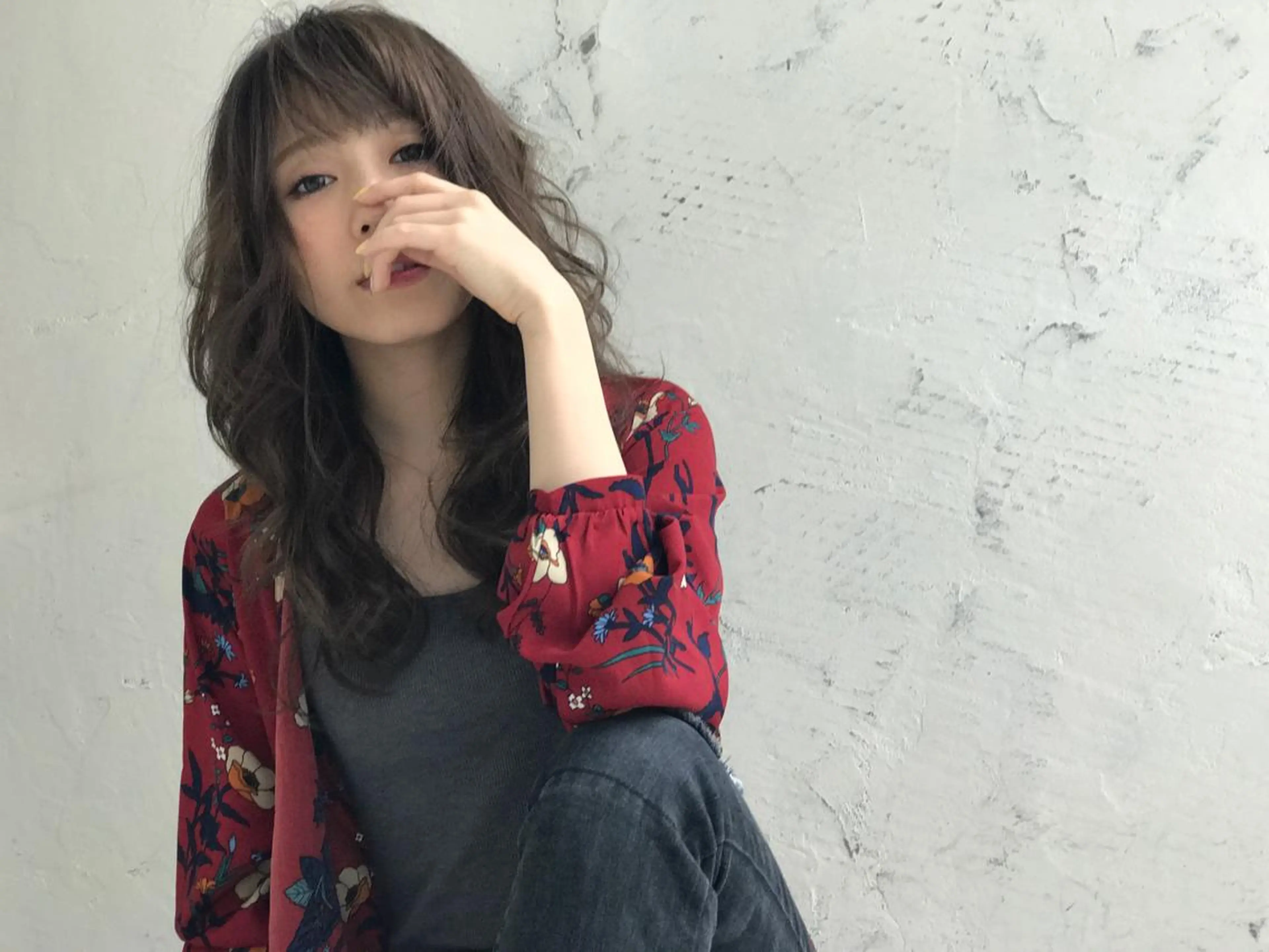 ロング カラー 瀬尾 加寿馬のヘアスタイル