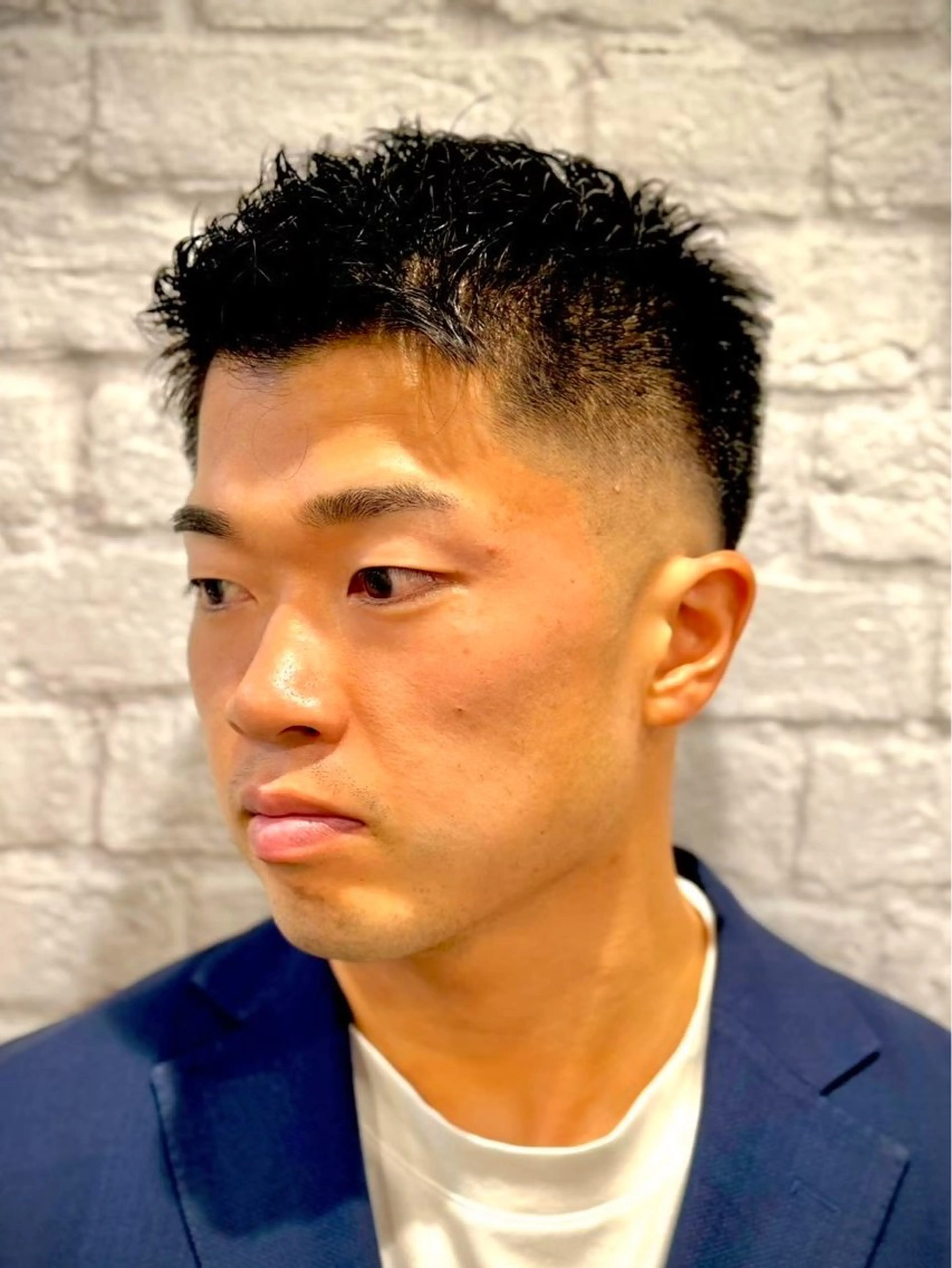 ショート パーマ ヘアアレンジ メンズ キッズ カット メンズカット/パーマ 山崎航平💈のヘアスタイル