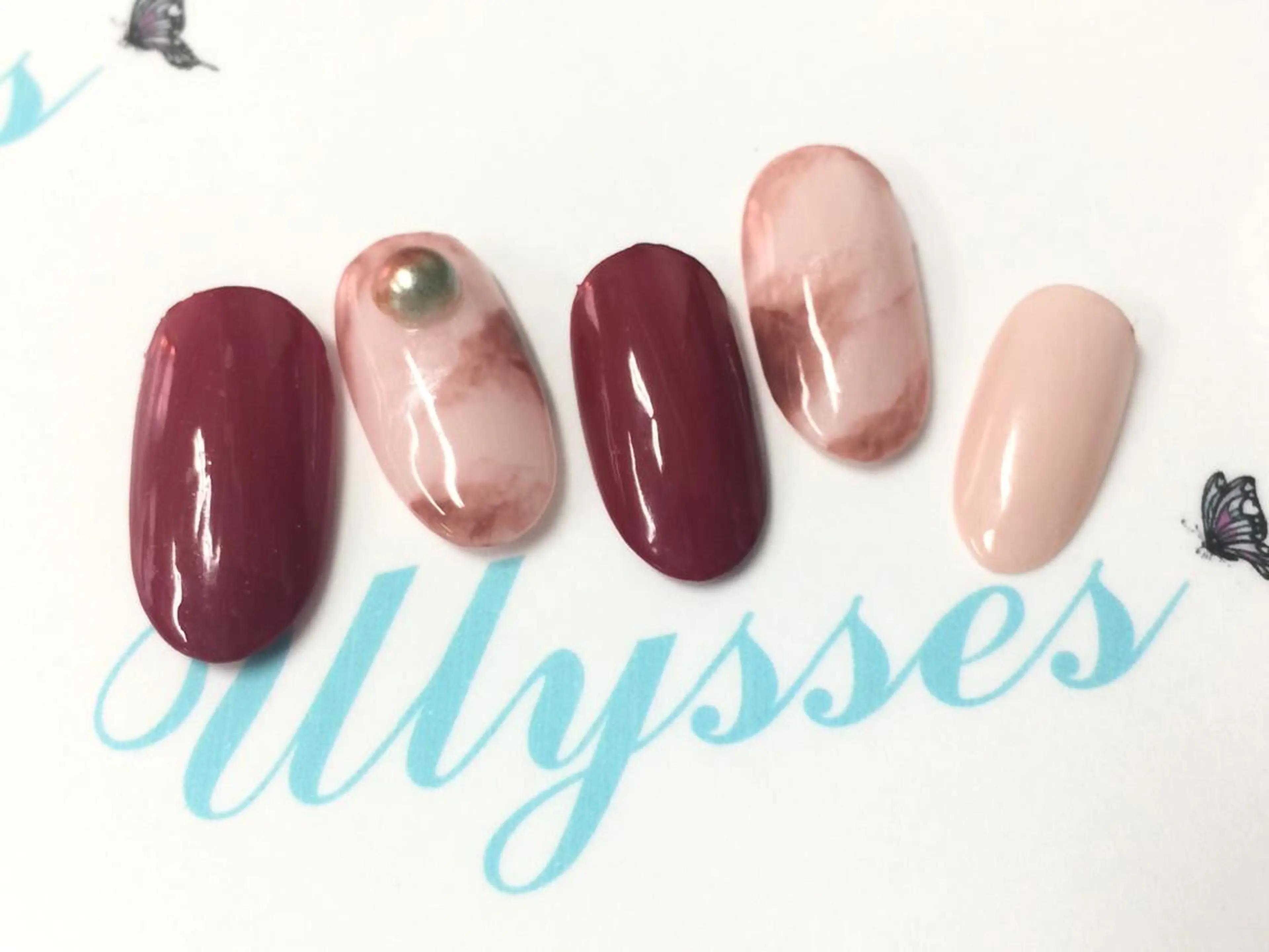 ネイル 大理石ネイル(マーブル) ユリシスネイル 担当近藤のネイルデザイン