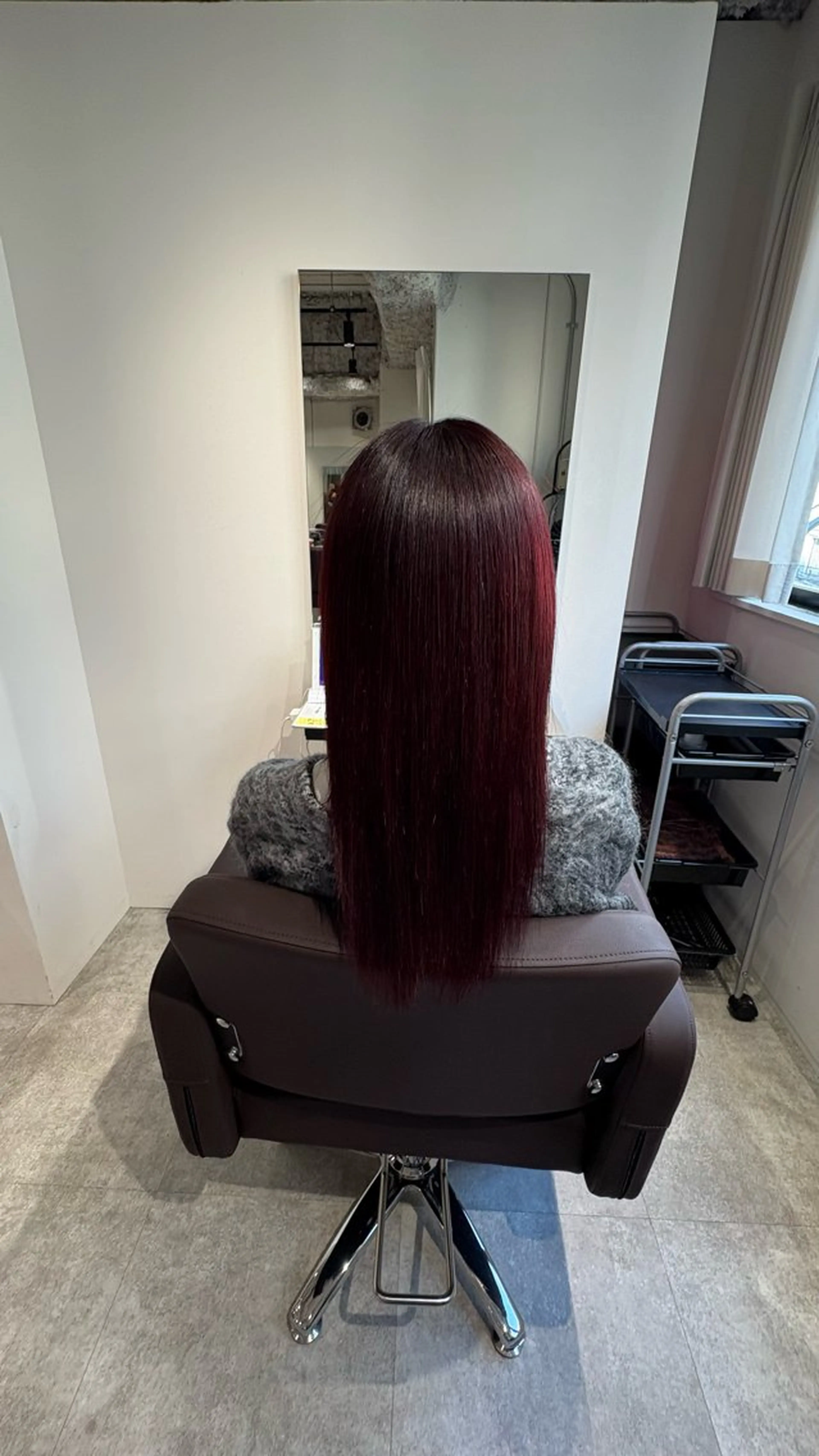 ロング カラー レッドカラー トリートメント ヘアカラー デザインカラー/ハイ トーン/konomiのヘアスタイル