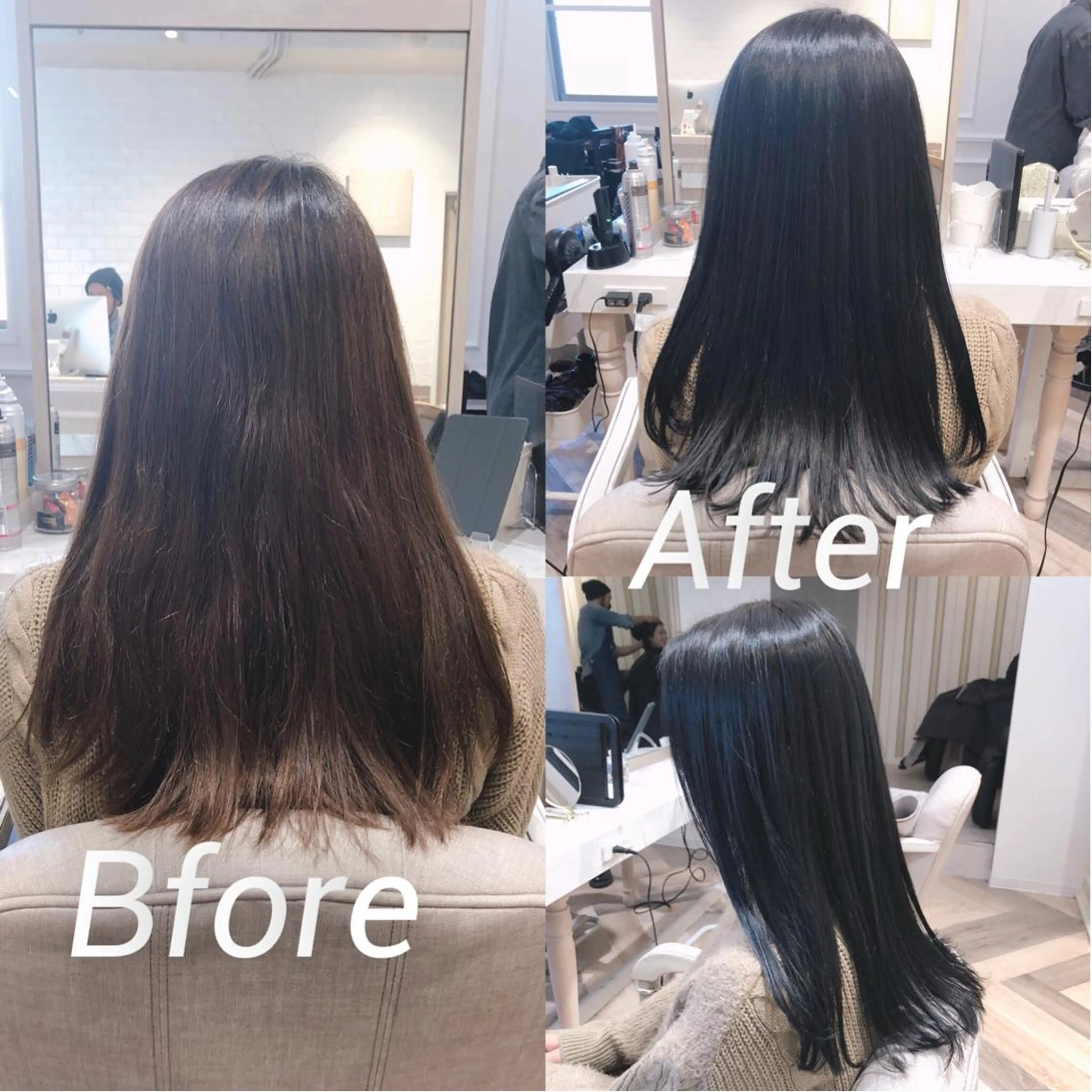 ロング カラー アッシュ 透明感カラー ヘアカラー トリートメント LE所属・清水 秀幸のヘアスタイル