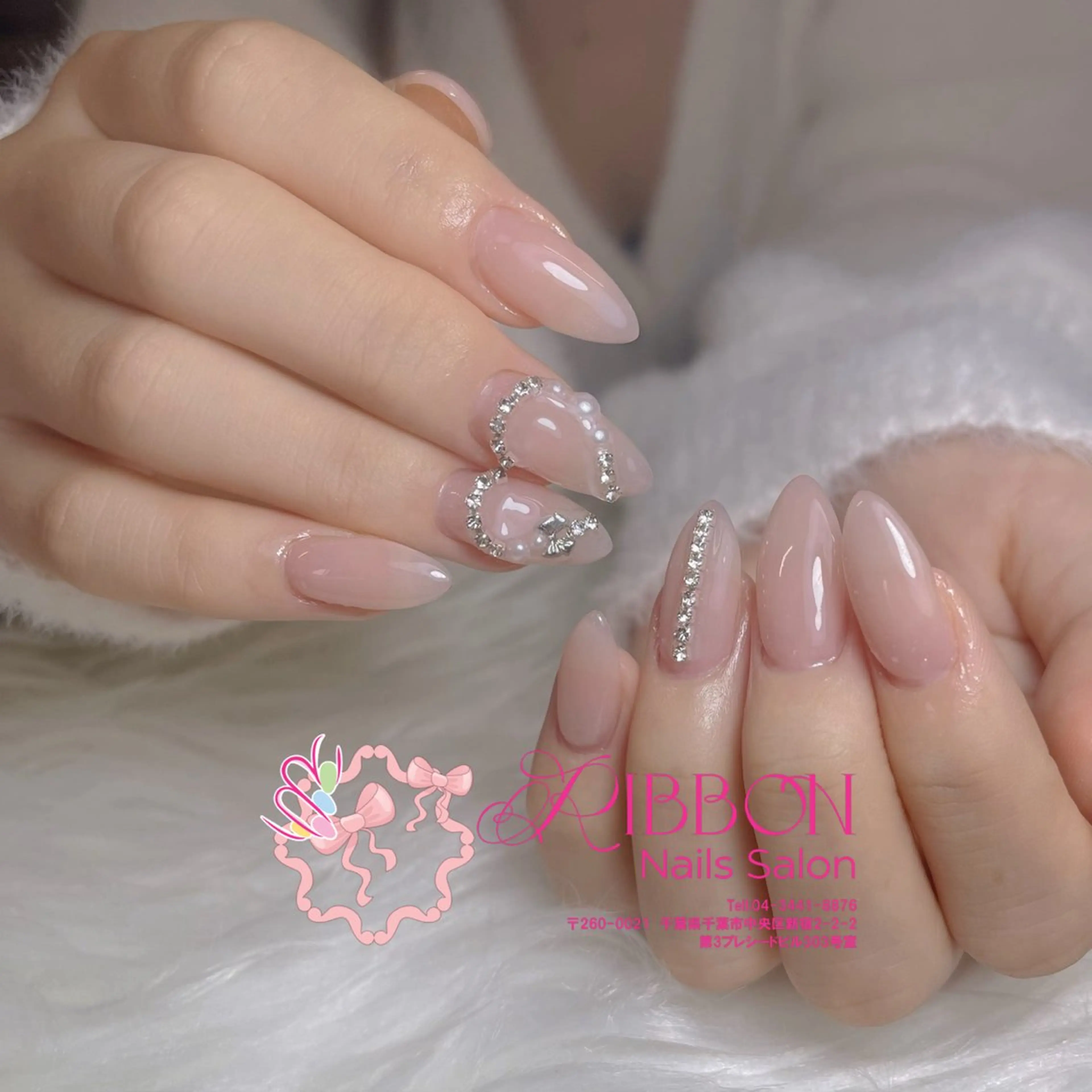 ネイル フレンチネイル ジェルネイル マグネットネイル 持ち込み ニュアンスネイル ハンドネイル Ribbonnail salonのネイルデザイン