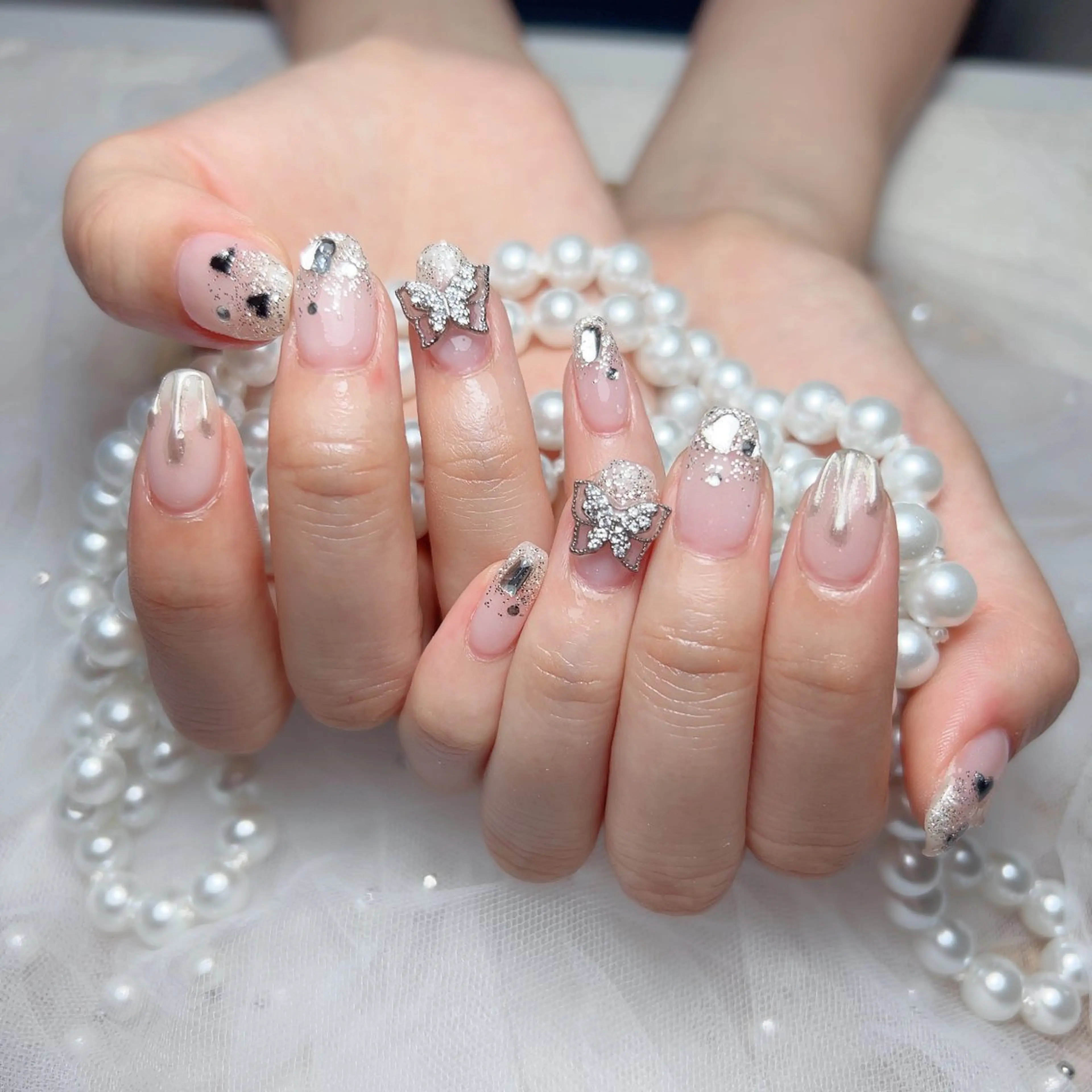 ネイル ハンドネイル M🌷nail 長さだし専門店のネイルデザイン