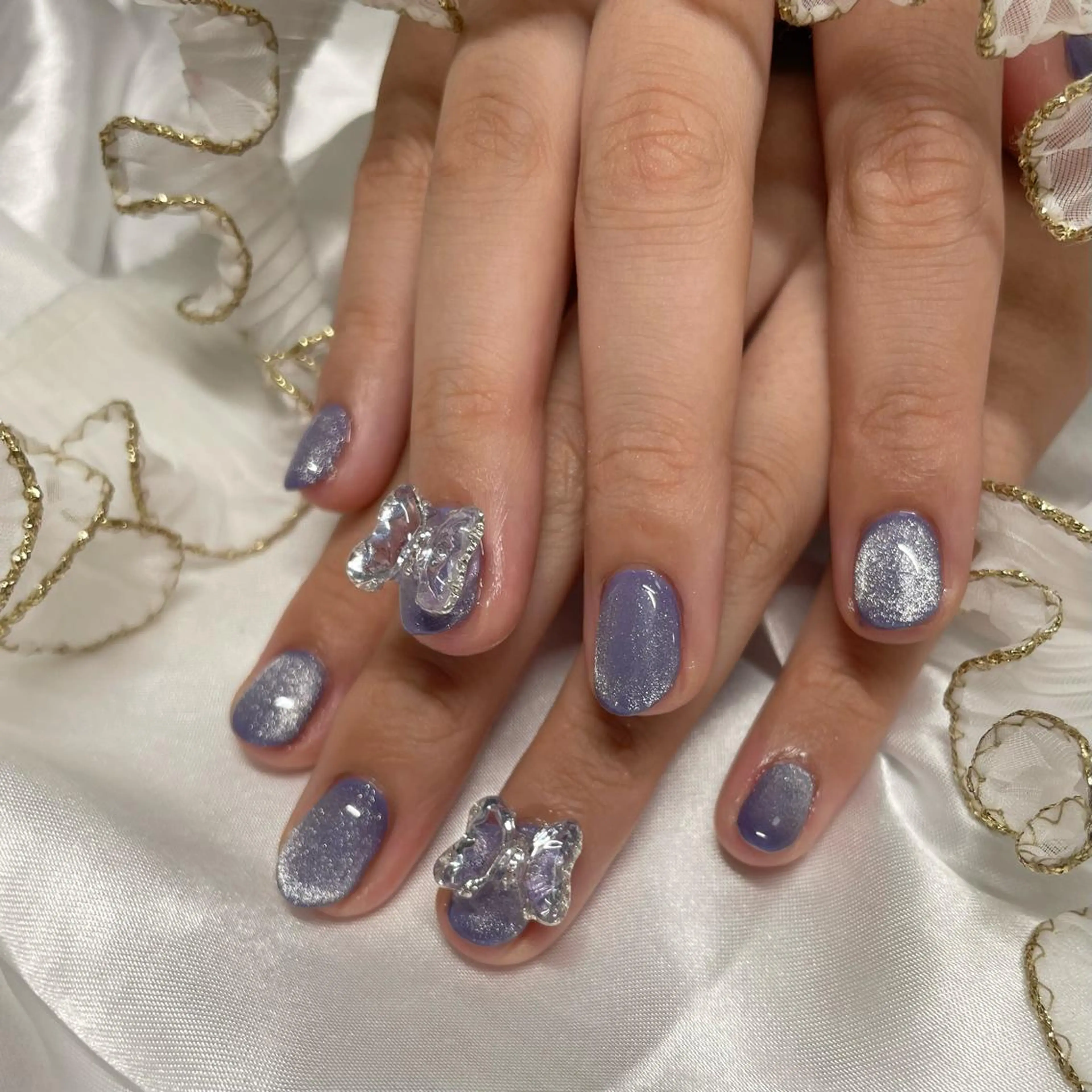 ショート ネイル マグネットネイル Statice所属・YUNA FUKUDAのネイルデザイン