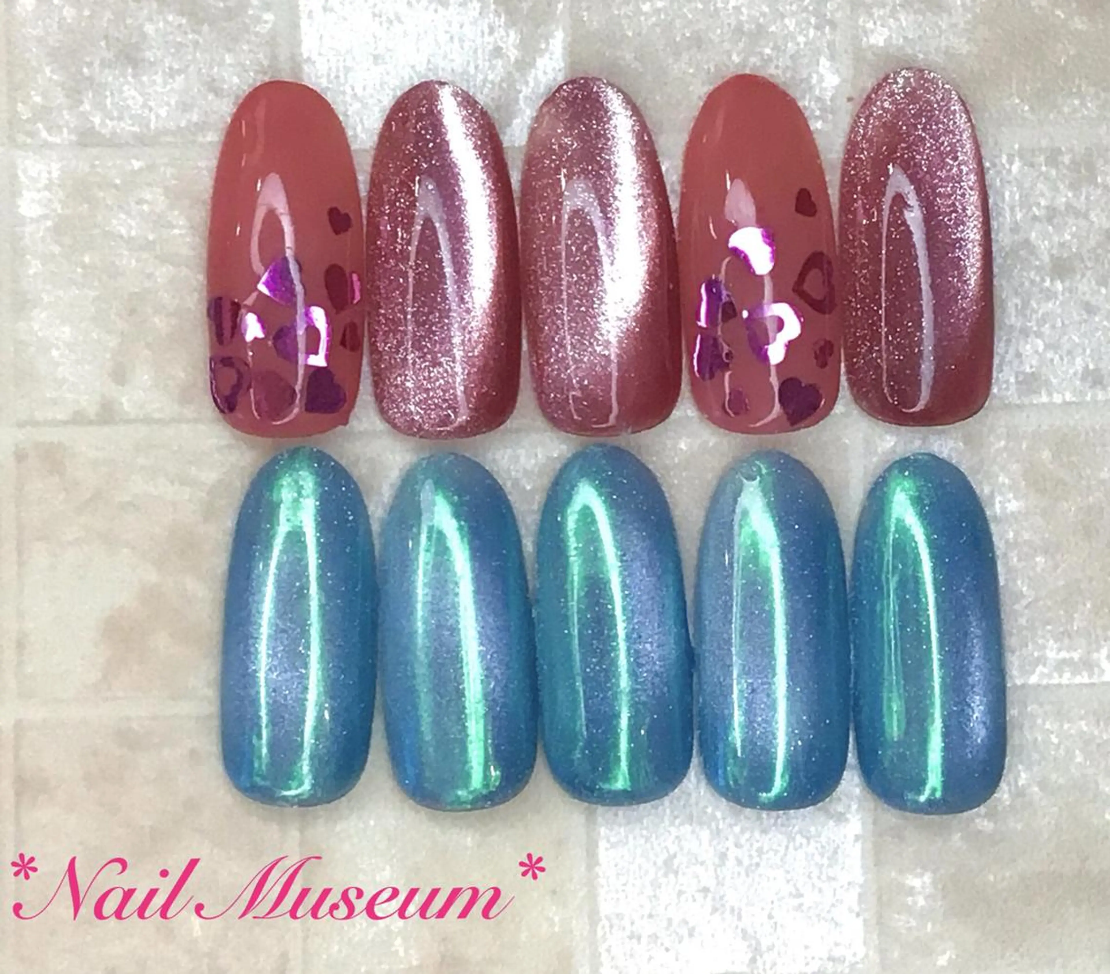 ネイル アートネイル フットネイル フレンチネイル ジェルネイル ハート マグネットネイル💛 Hayakawaのネイルデザイン