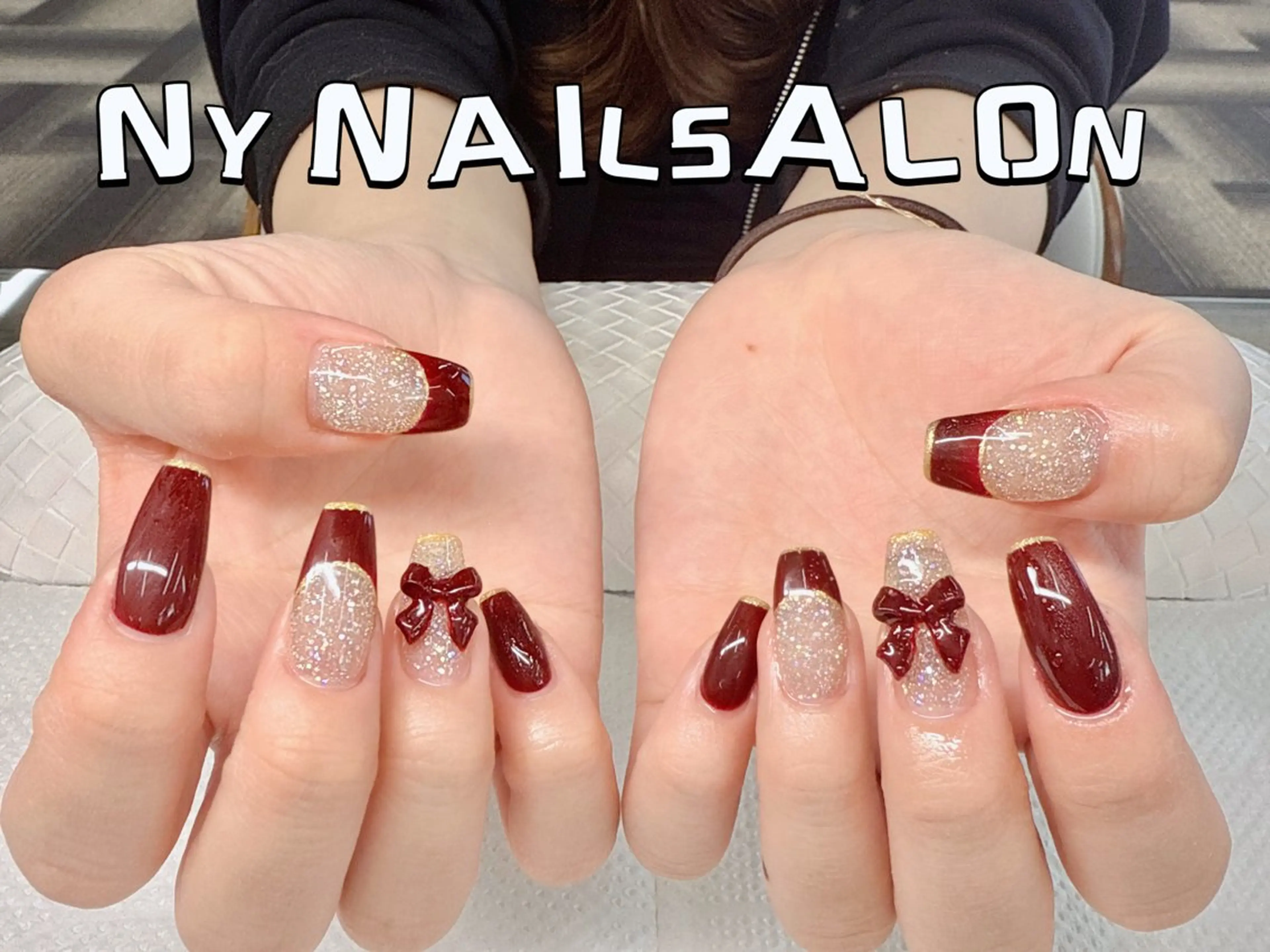 ネイル 長さ出し フットネイル フレンチネイル ジェルネイル ガーリー ハンドネイル NYネイルサロン　千葉中央店所属・NYネイルサロン 千葉中央店のネイルデザイン