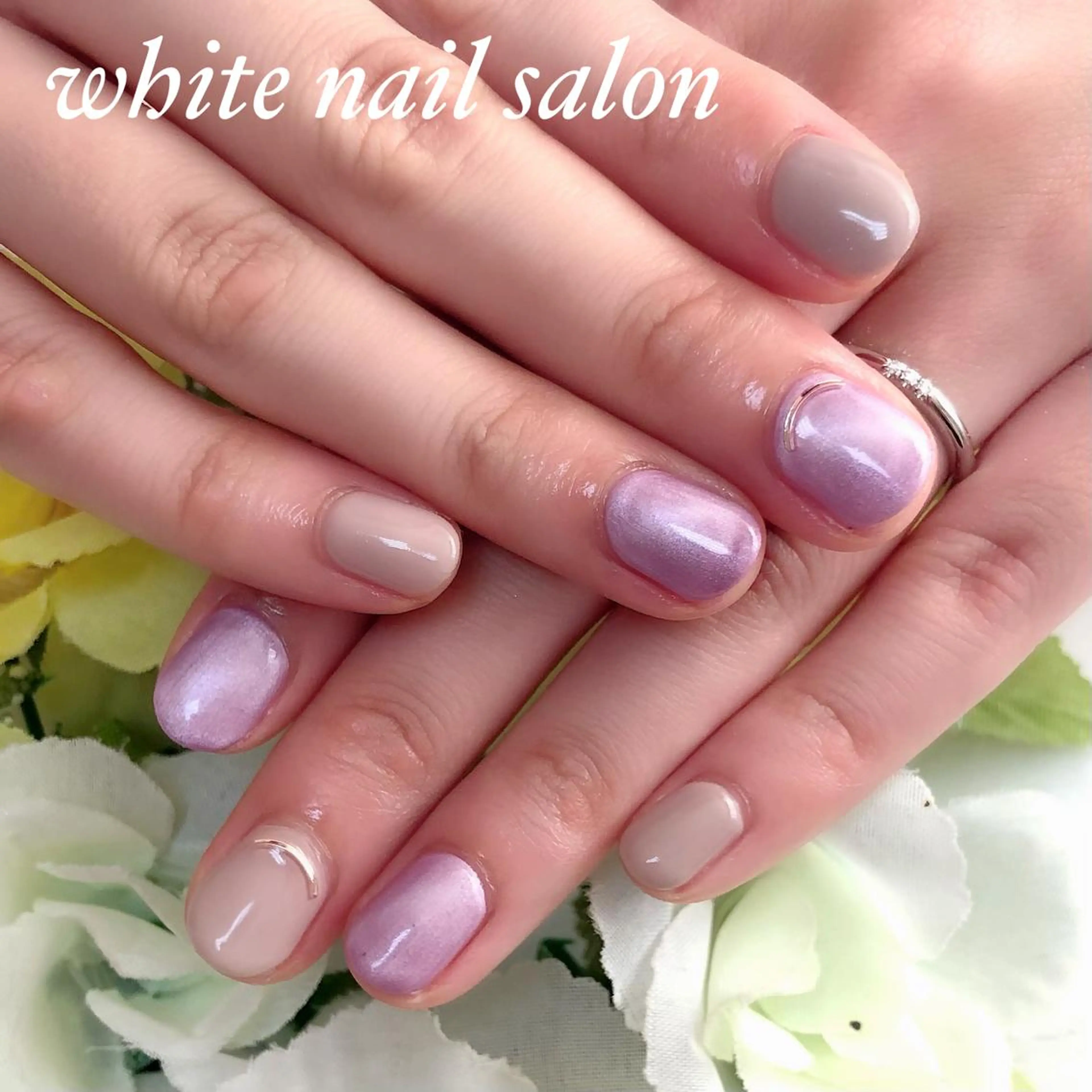 ネイル アートネイル フレンチネイル ジェルネイル ハードジェル 持ち込み ハンドネイル white nail salonのネイルデザイン
