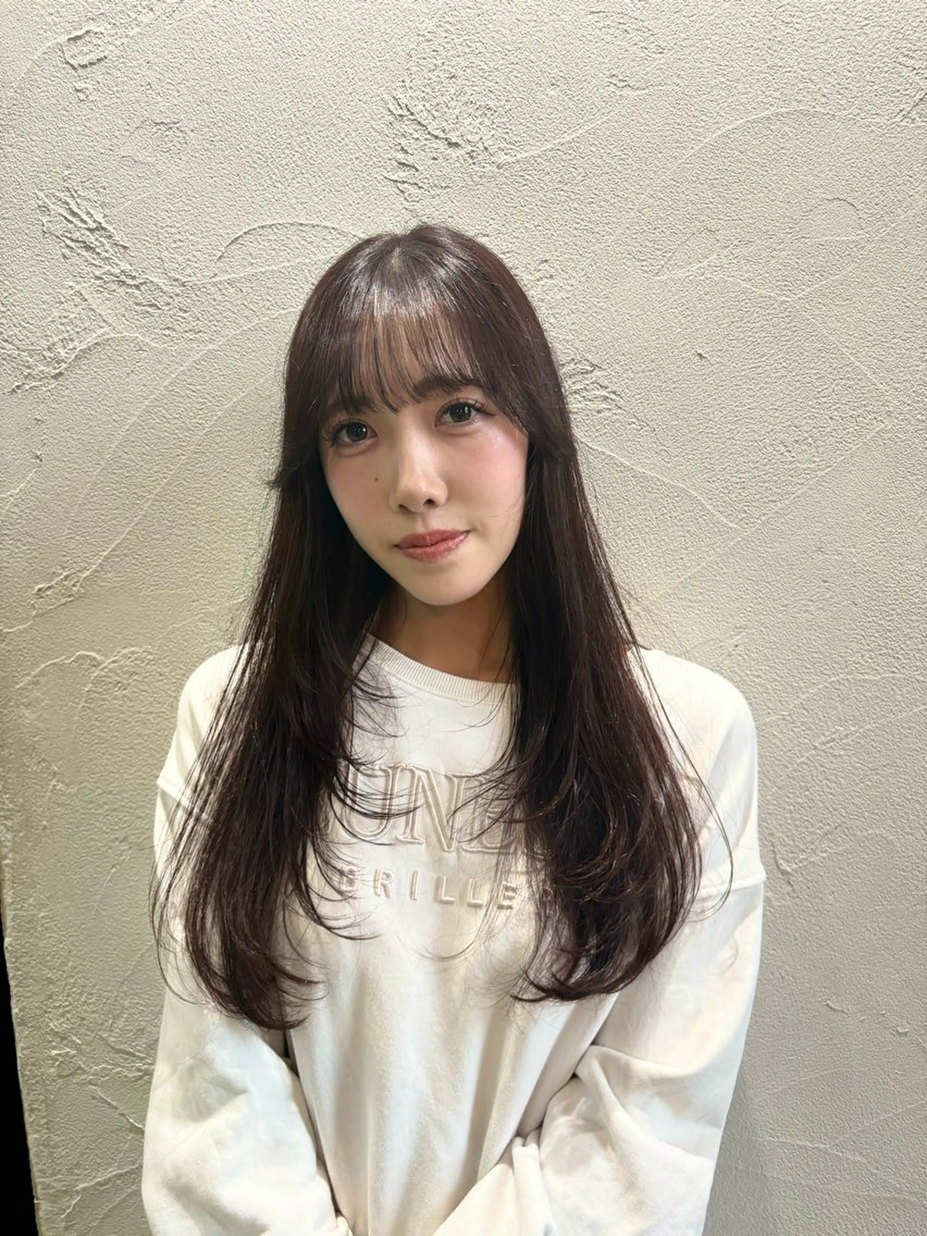 ロング カラー カット ヘアカラー 中嶋心渚⌇透明感 カラー️🩵🎀‪のヘアスタイル