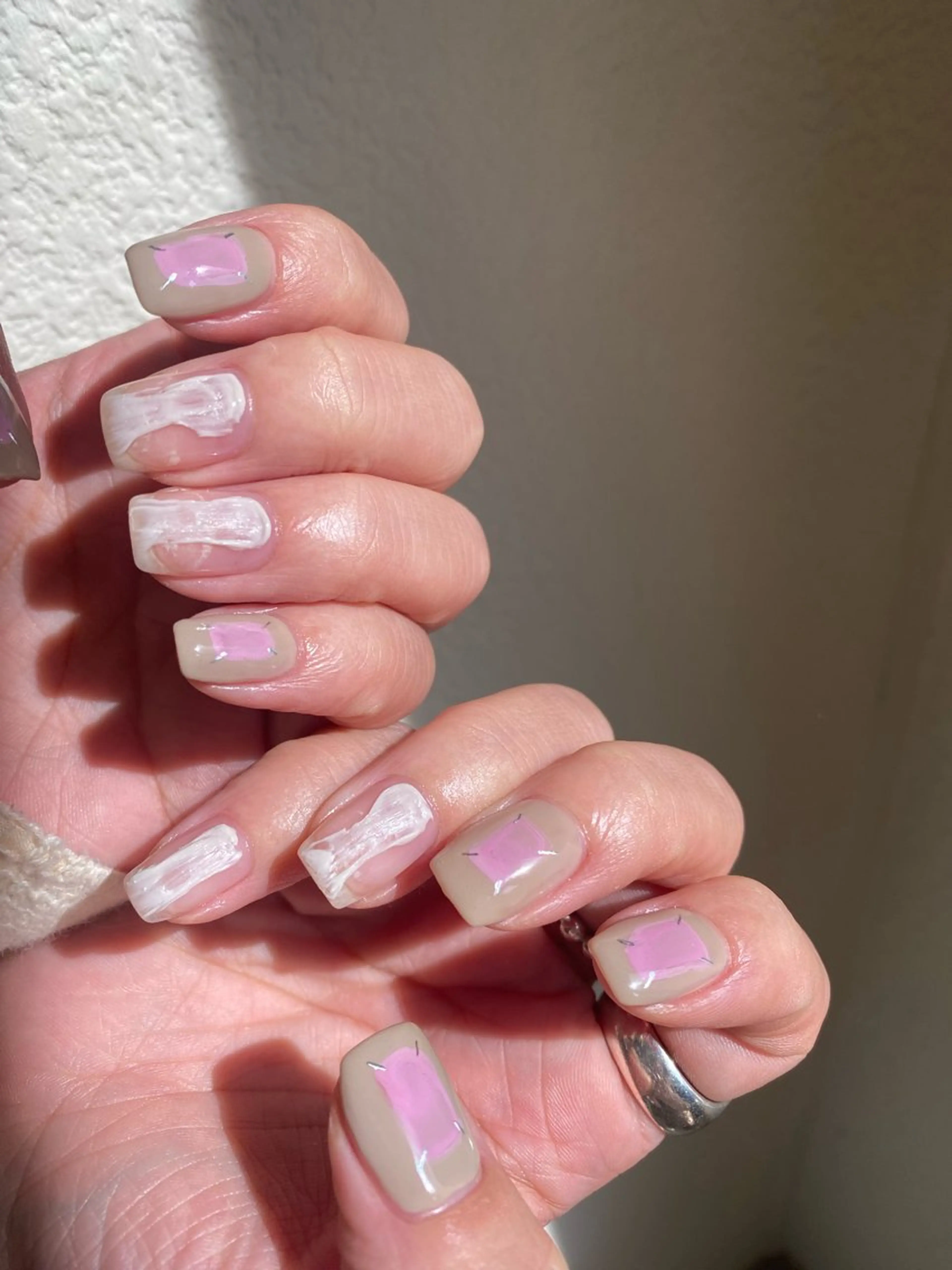 ネイル ジェルネイル マグネットネイル 持ち込み ニュアンスネイル ワンカラーネイル ハンドネイル 草加ニュアンスネイル 🌚hersのネイルデザイン