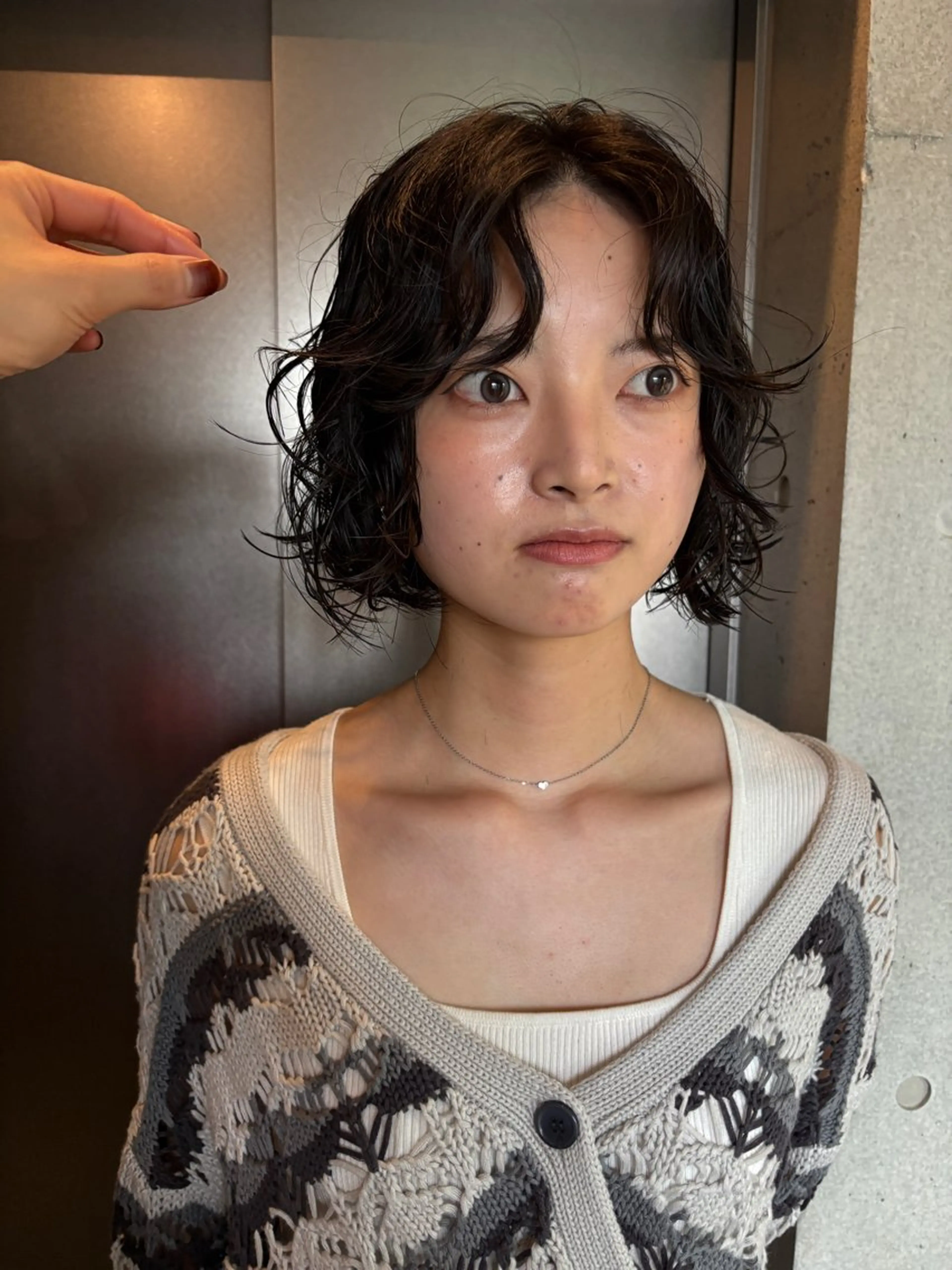 ショート パーマ カット パーマ トリートメント トレンドボブ /ミリヤのヘアスタイル