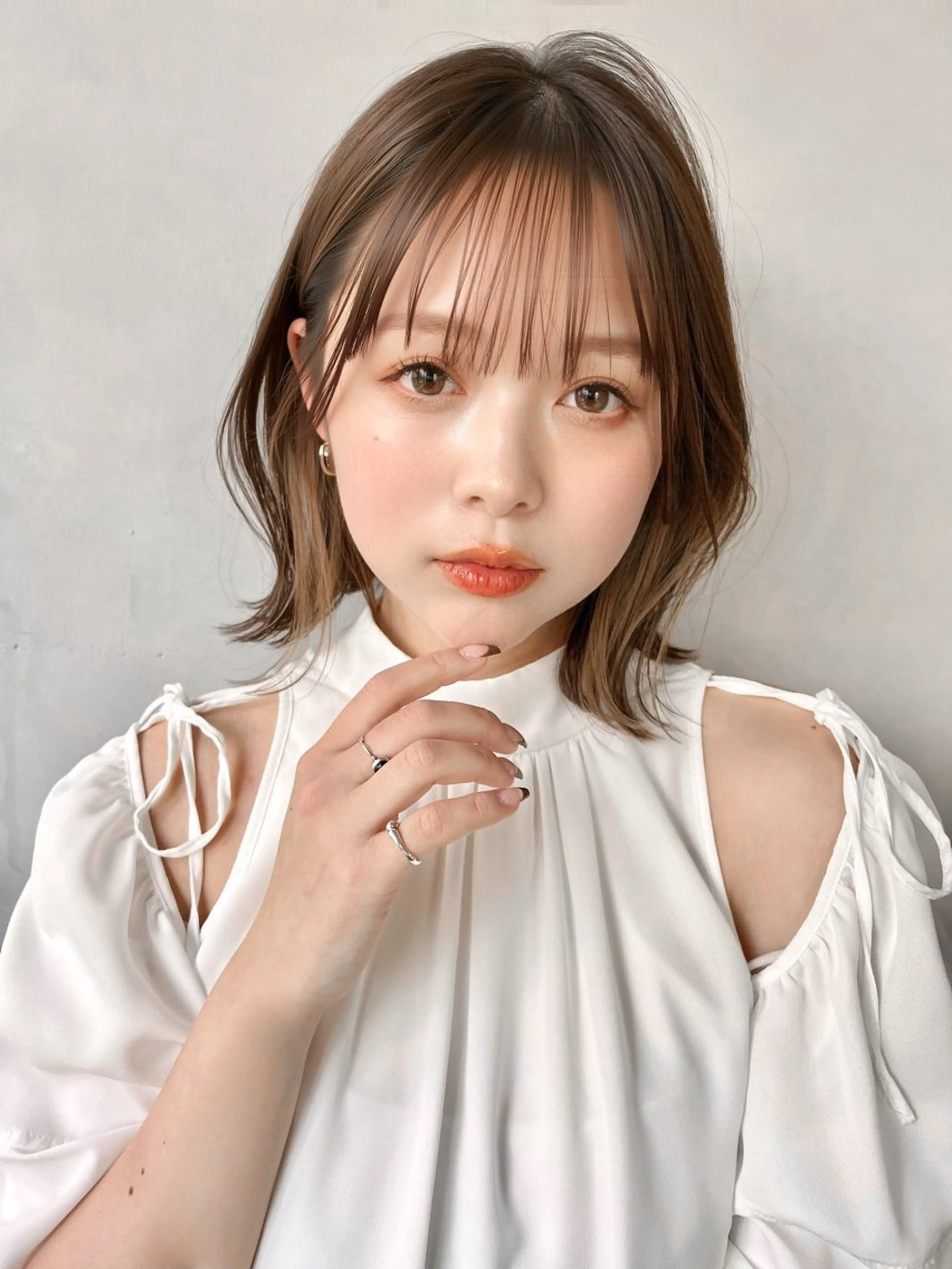 ミディアム カット ヘアカラー 縮毛矯正 トリートメント SALOWIN表参道ANNEX店所属・表参道🪞艶髪育成 🤍mizukiのヘアスタイル