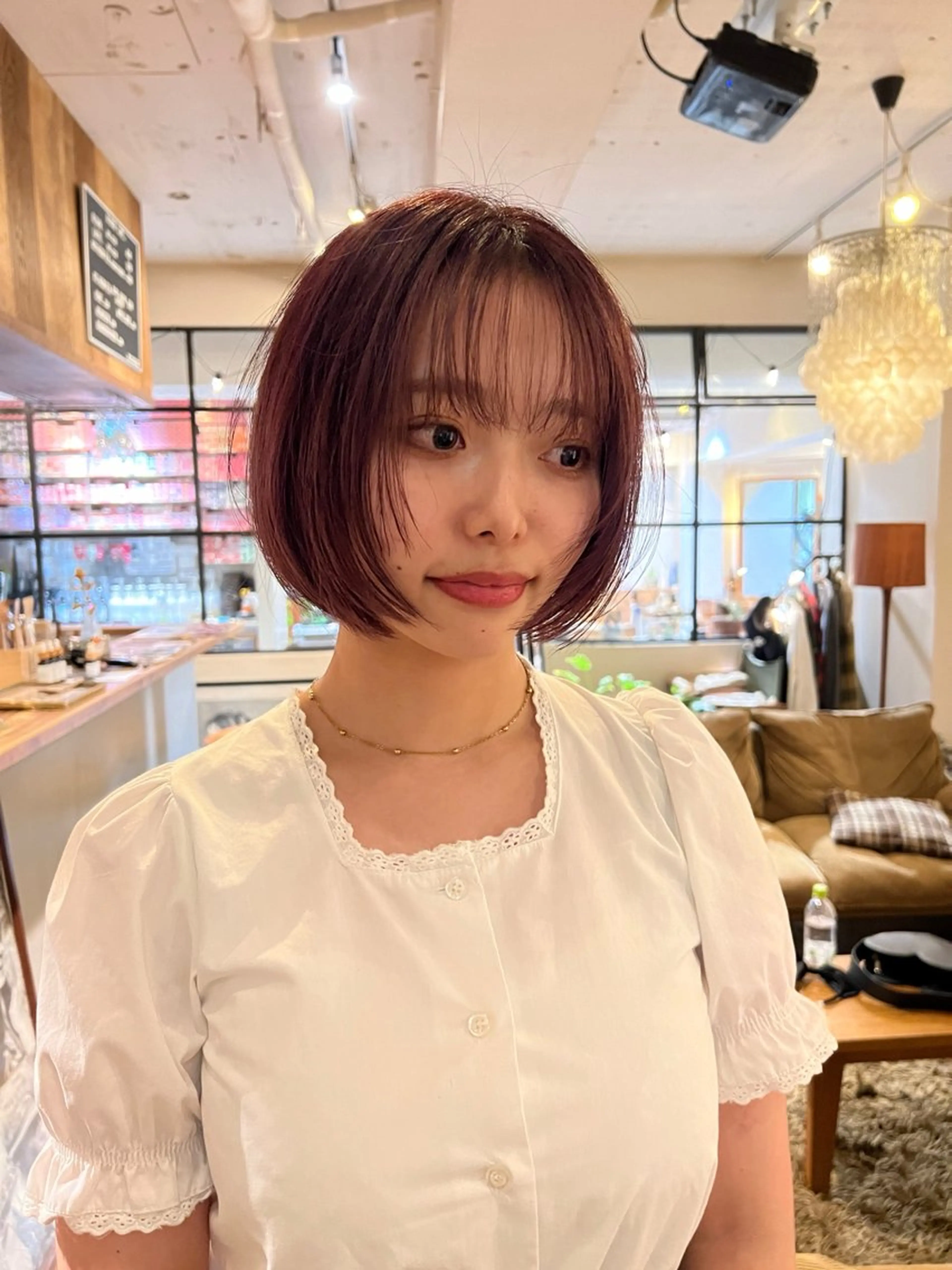 ショート カラー ヘアアレンジ ショートボブ ブリーチ ブラウンカラー ケアカラー ピンクカラー drop /Hiroto✩.*のヘアスタイル