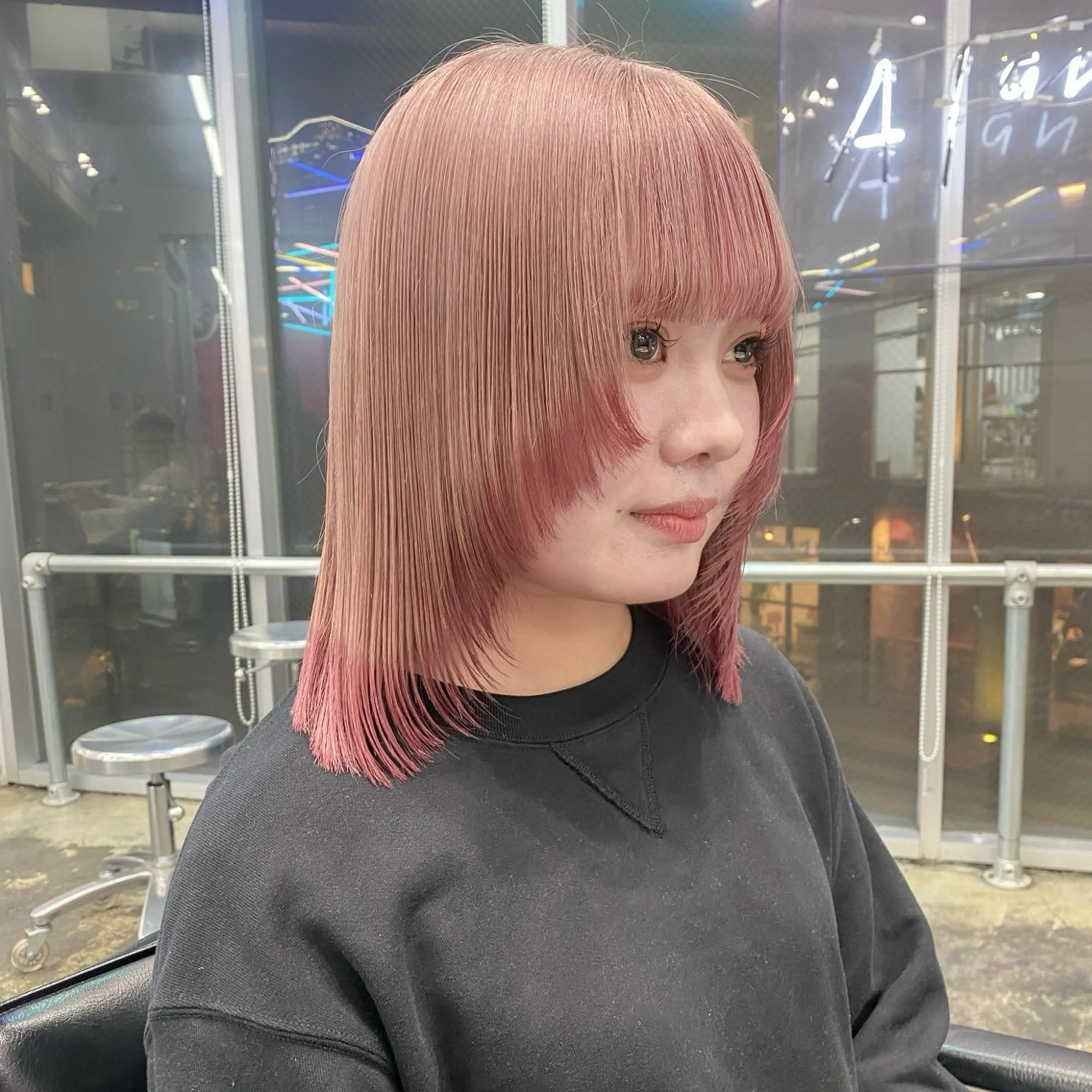 ミディアム カラー ヘアアレンジ 💗💗韓国レイヤー yu-ki💗💗のヘアスタイル