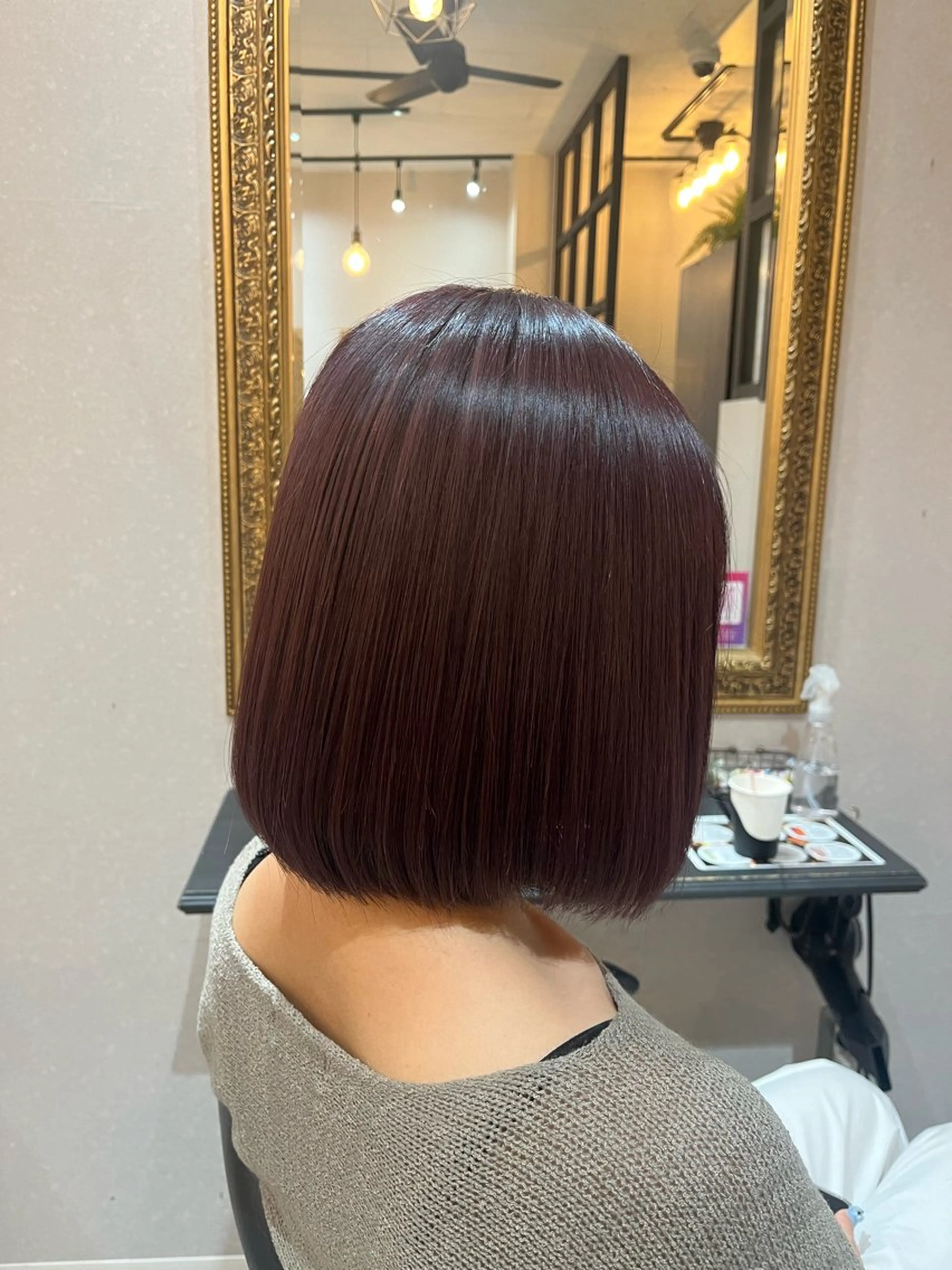 ミディアム カラー カット ヘアカラー トリートメント 🖤N゜JILLVA 🤍店長/川田 栞のヘアスタイル