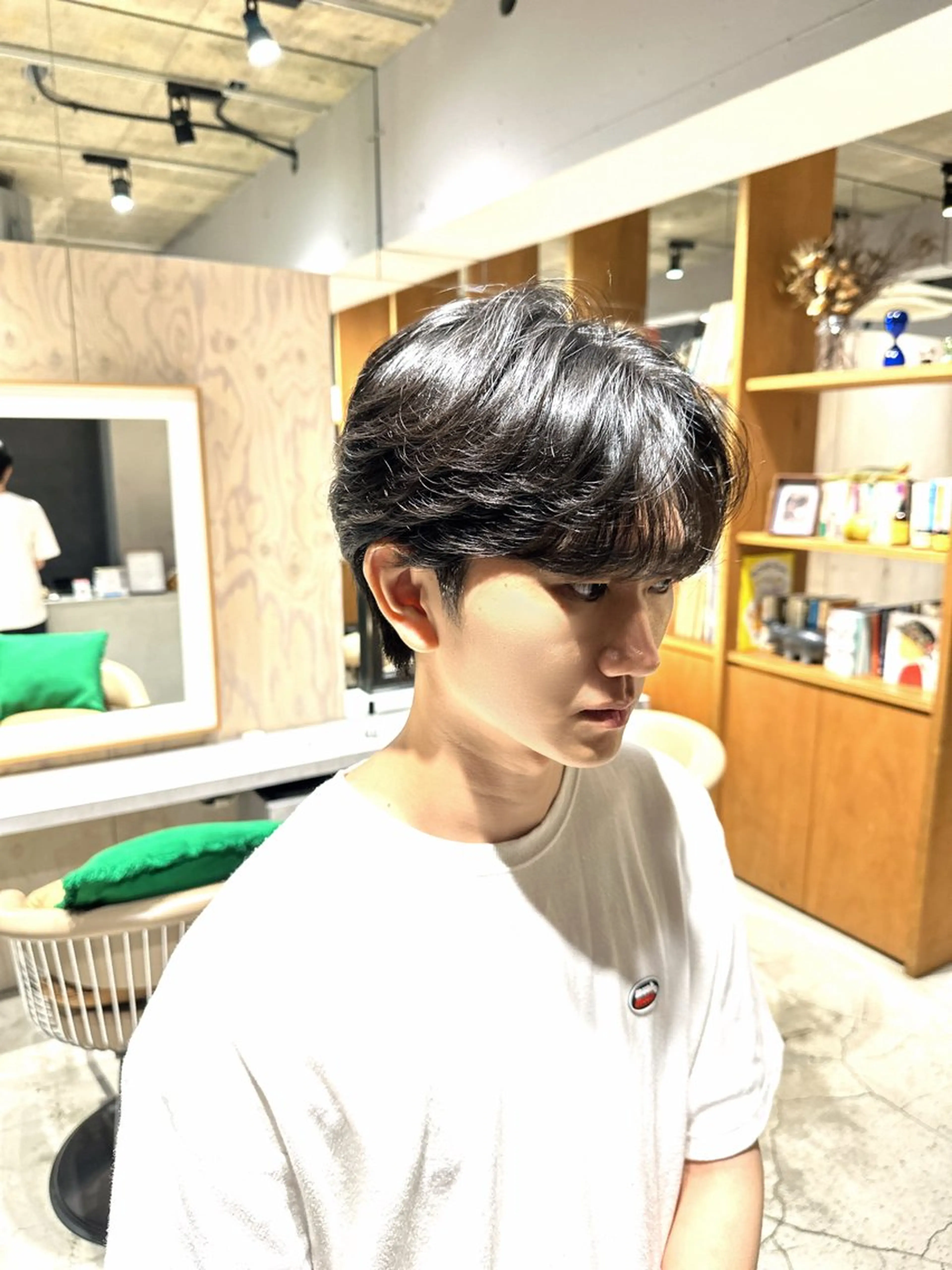 パーマ メンズ センターパート メンズパーマ I ME MINE所属・井手口 佑弥のヘアスタイル