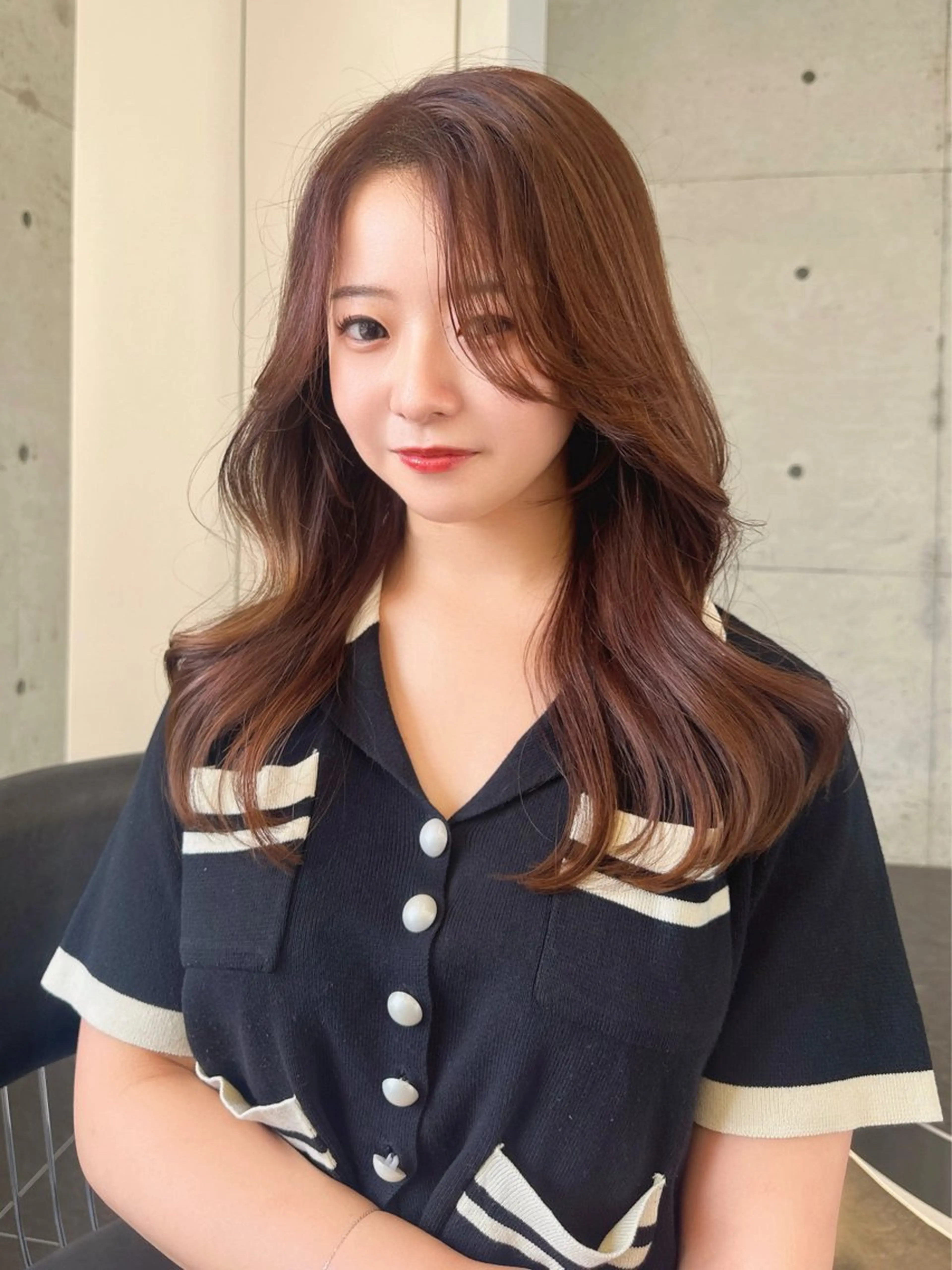 ロング カラー ヘアカラー トリートメント 水光艶カラー/ 艶ブリーチ/颯のヘアスタイル